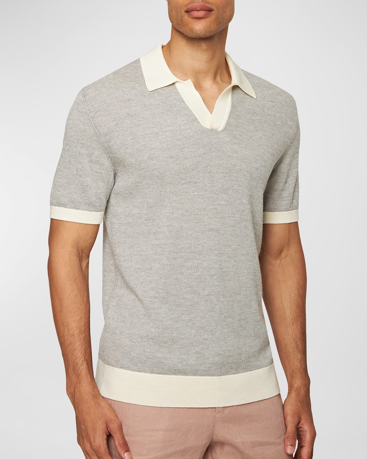 Men's Horton Contrast-Trim Polo Shirt