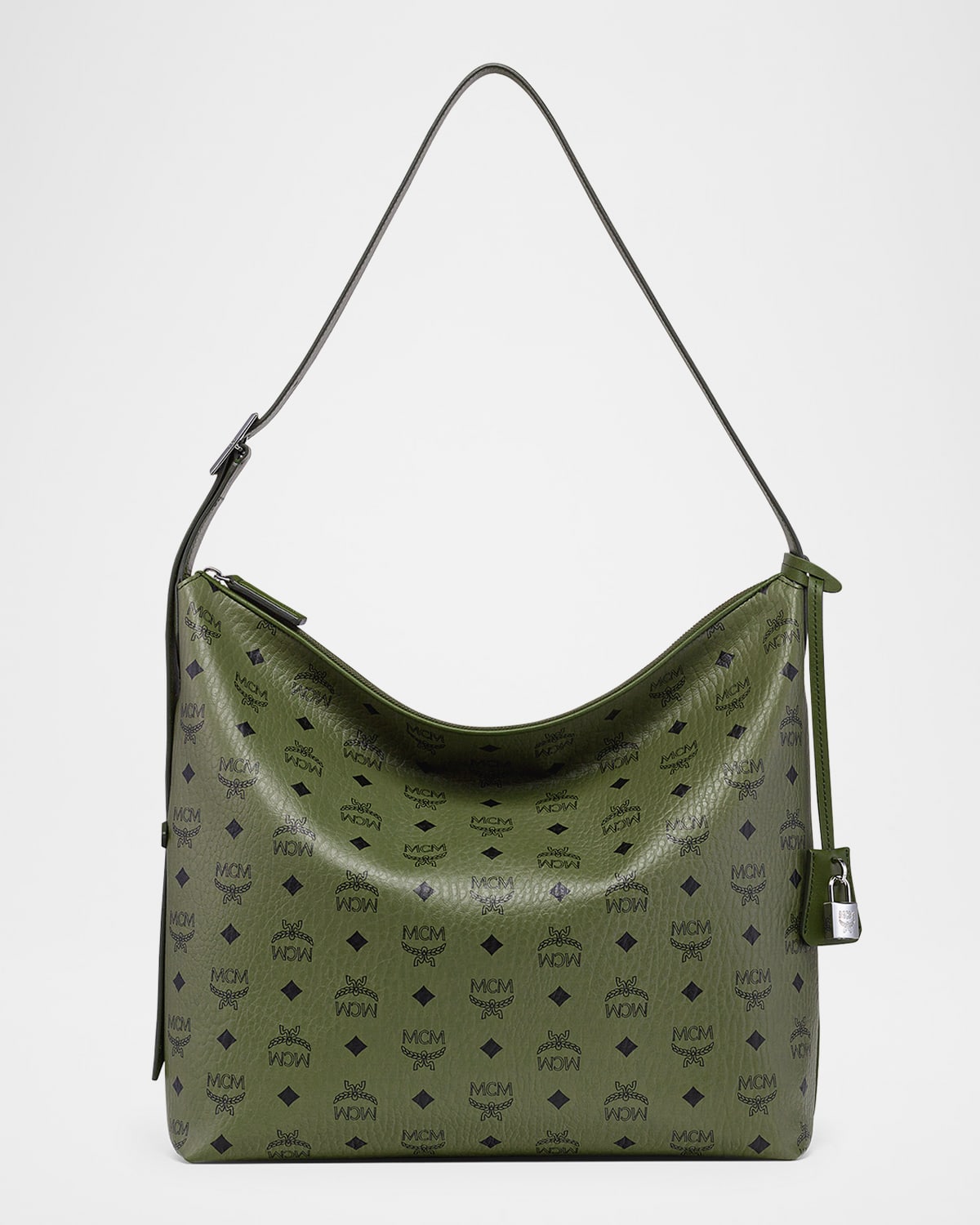 Mcm Aren Visetos Monogram Hobo Bag