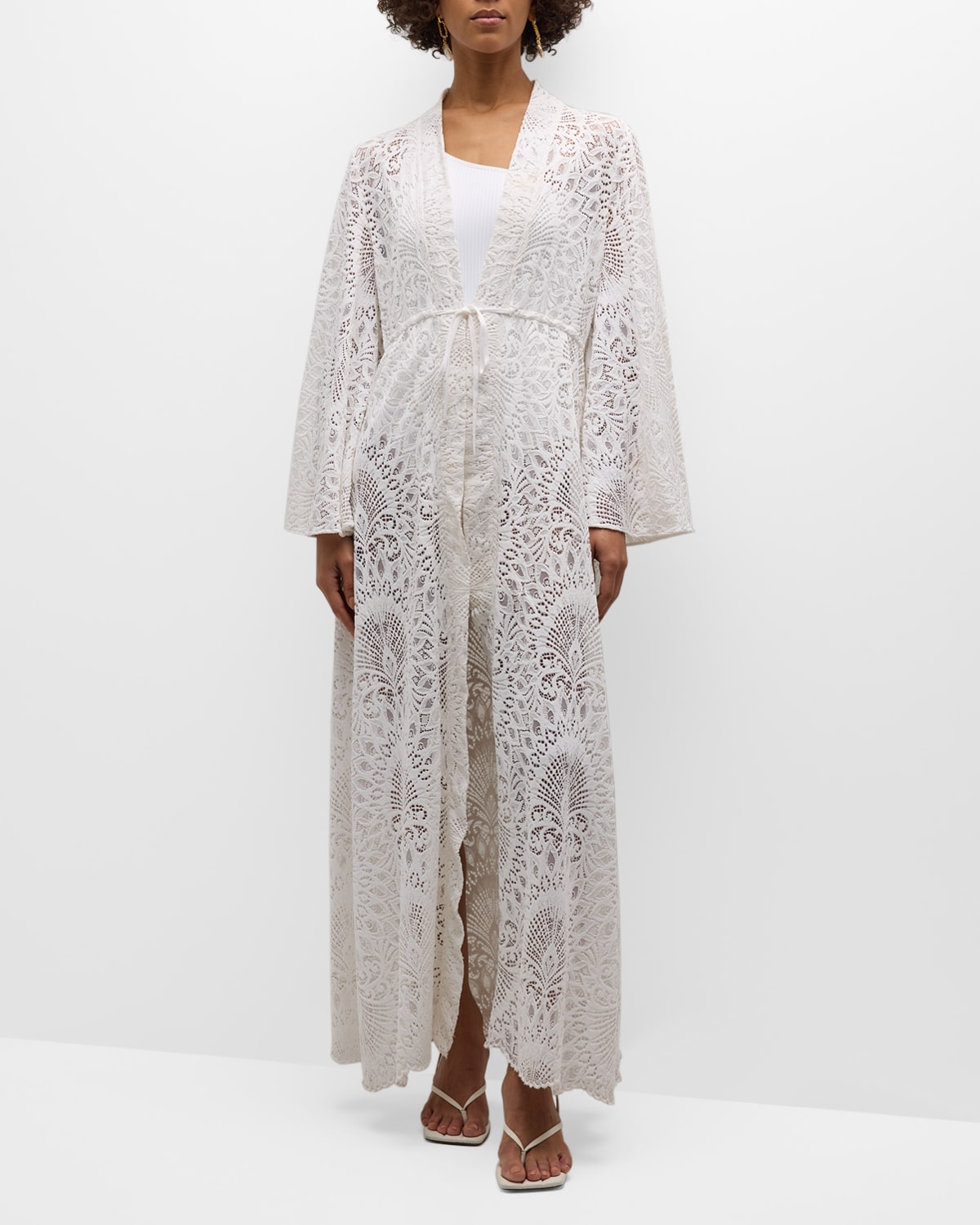Alexandra Miro Lace Betty Maxi Dress Coverup In White Lace
