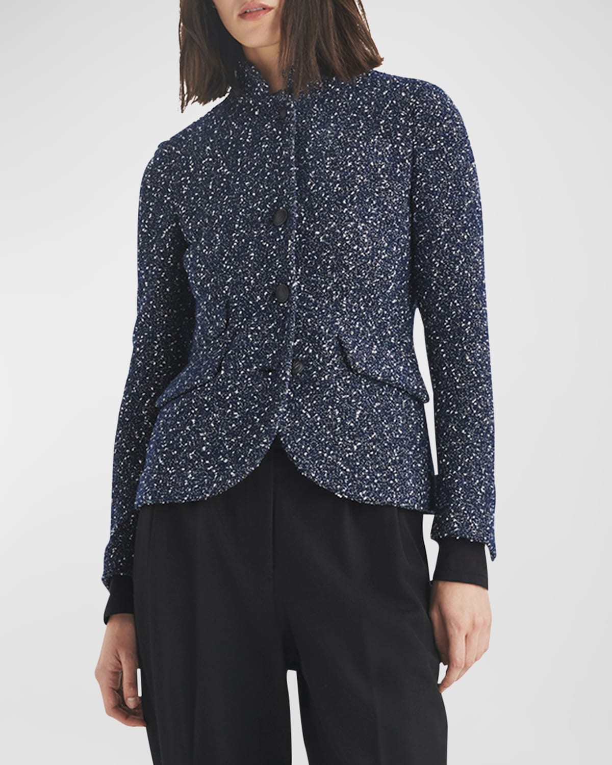 Rag & Bone Slade Tweed Blazer In Blue
