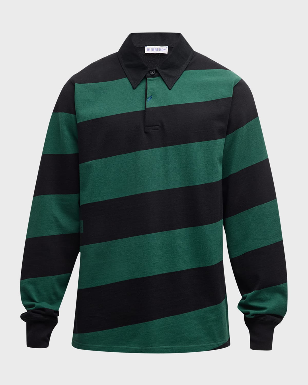 Men's Diagonal Block Stripe Polo Shirt