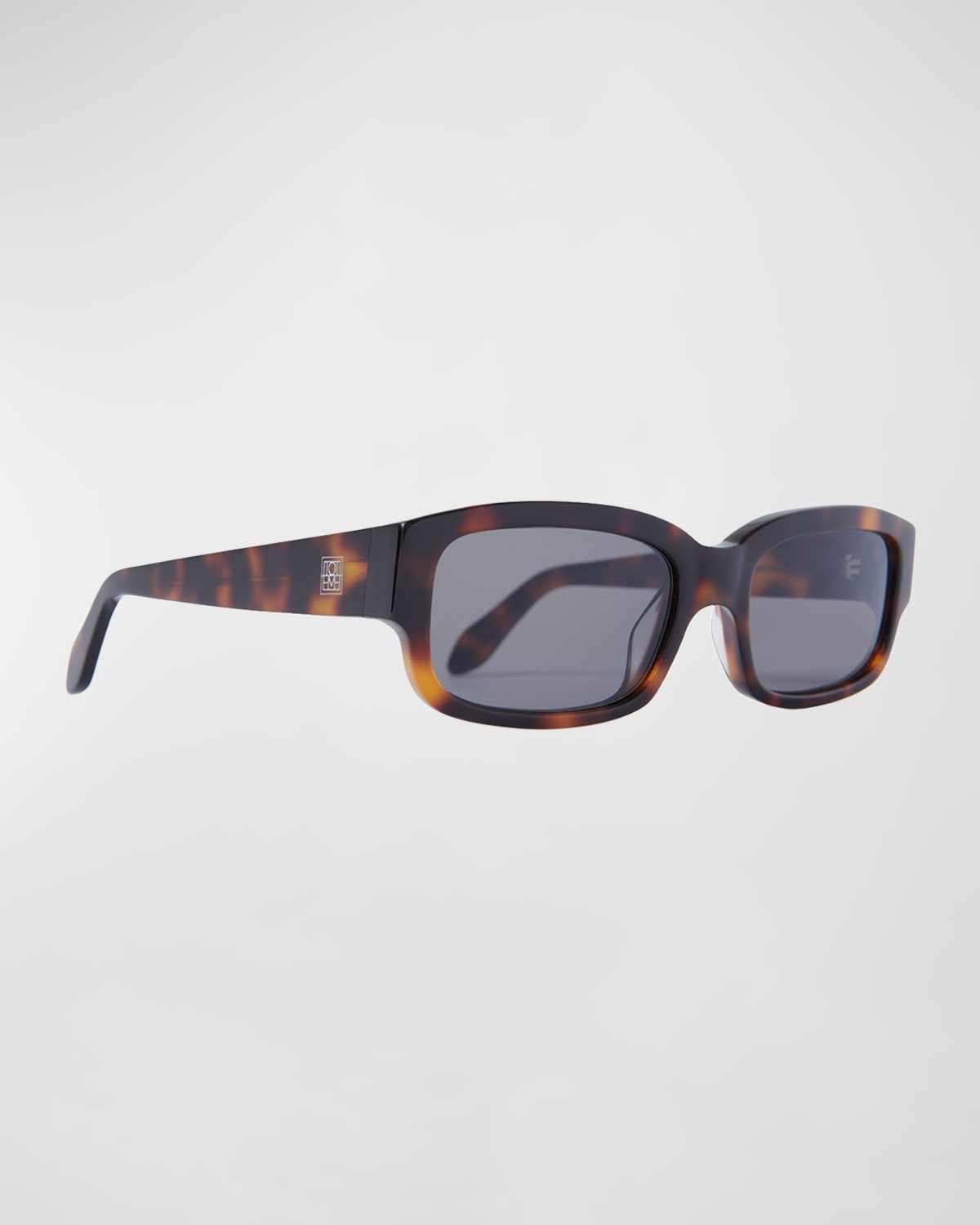 Shop Totême The Regulars Acetate Rectangle Sunglasses In Havanna 898