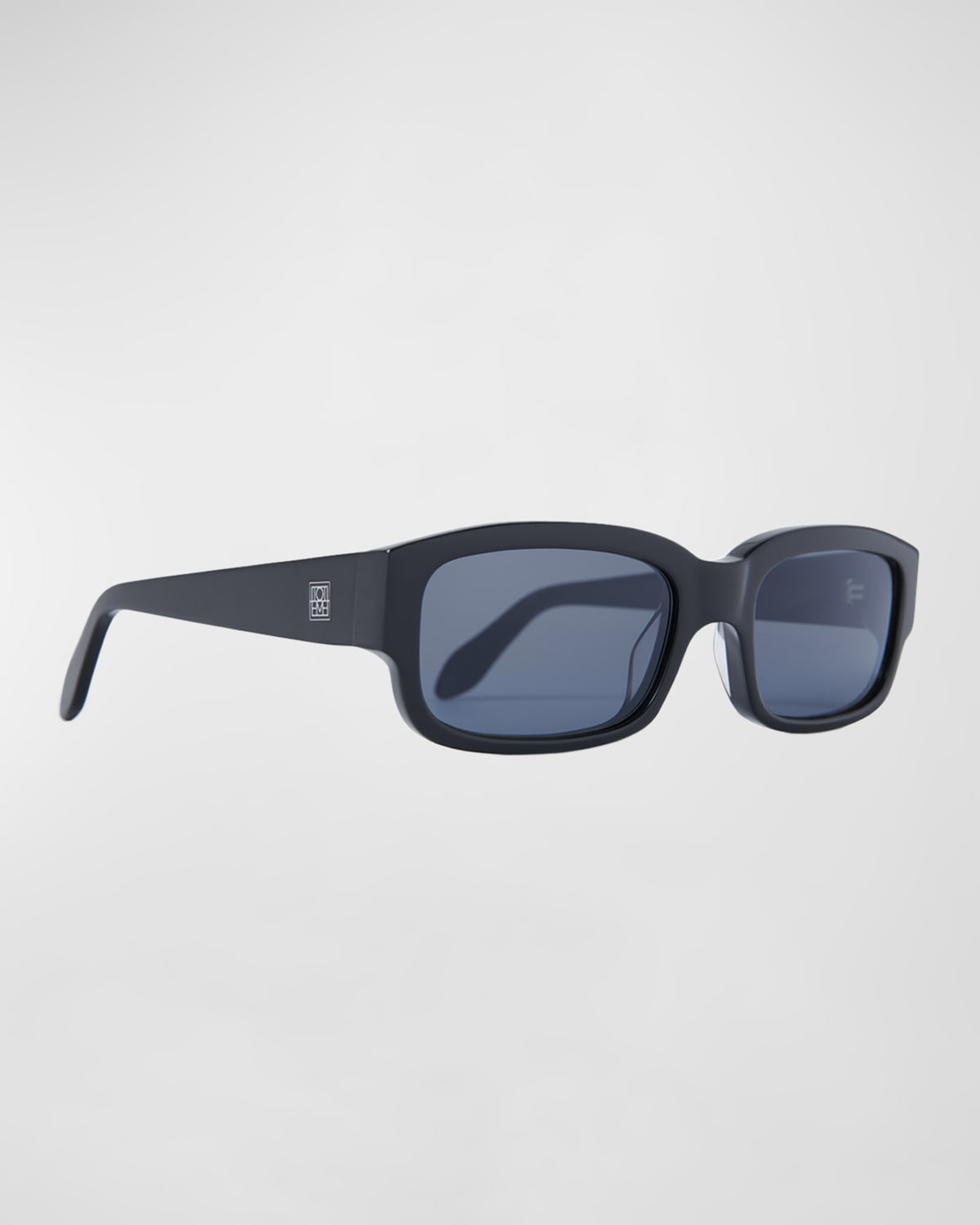 Totême The Regulars Acetate Rectangle Sunglasses In Black 200
