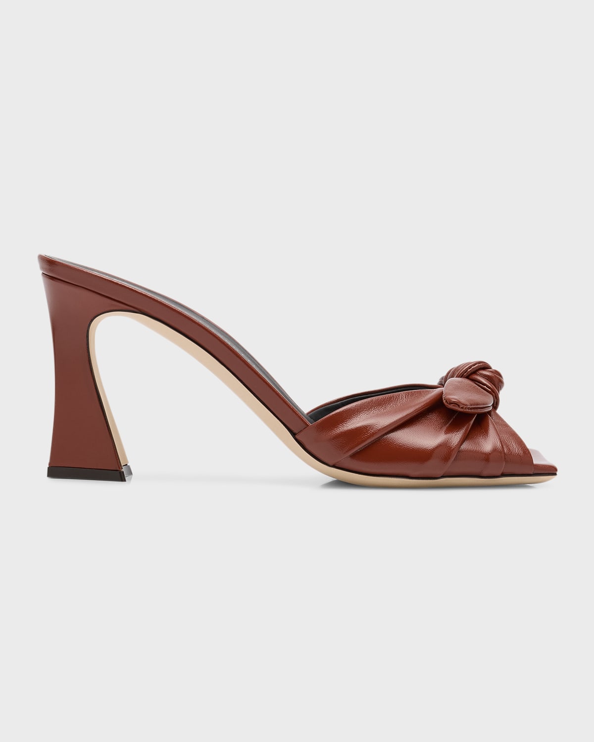 Shop Giuseppe Zanotti Vanilla Knotted Bow Mule Sandals In Cacao