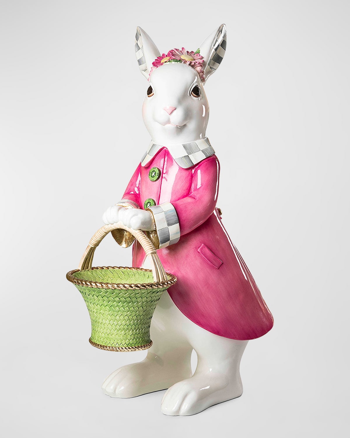 Mackenzie-childs Mrs. Bunny Figurine In Pink
