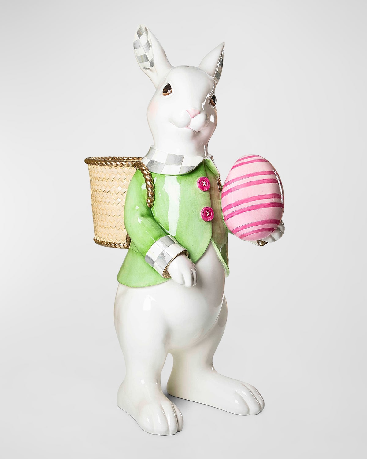 Mackenzie-childs Mr. Bunny Figurine In White