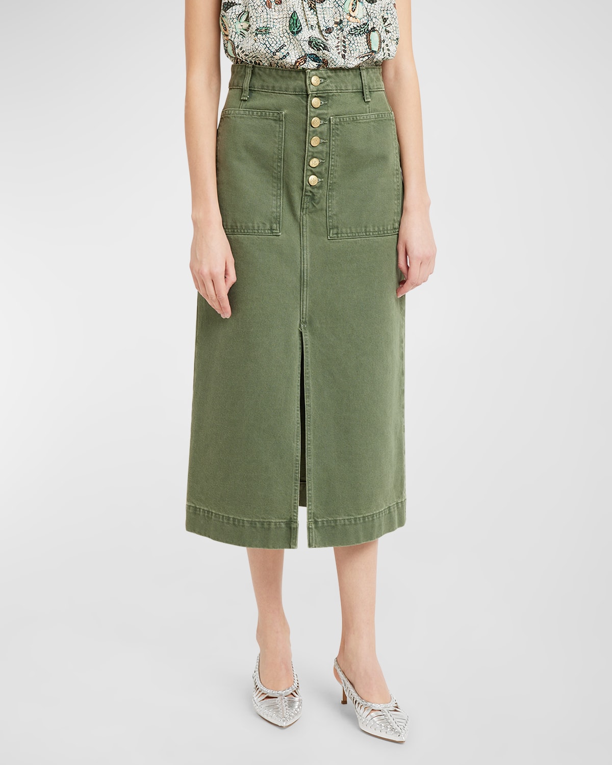 The Bea Denim Midi Skirt