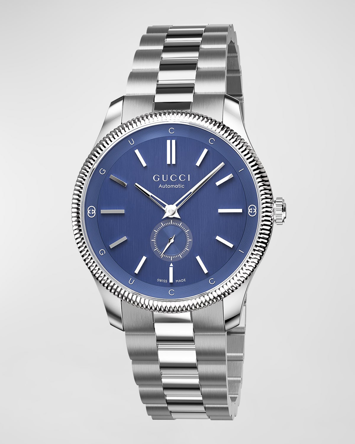 Shop Gucci Men's G-timeless Slim Bracelet Watch, 40mm In Blue