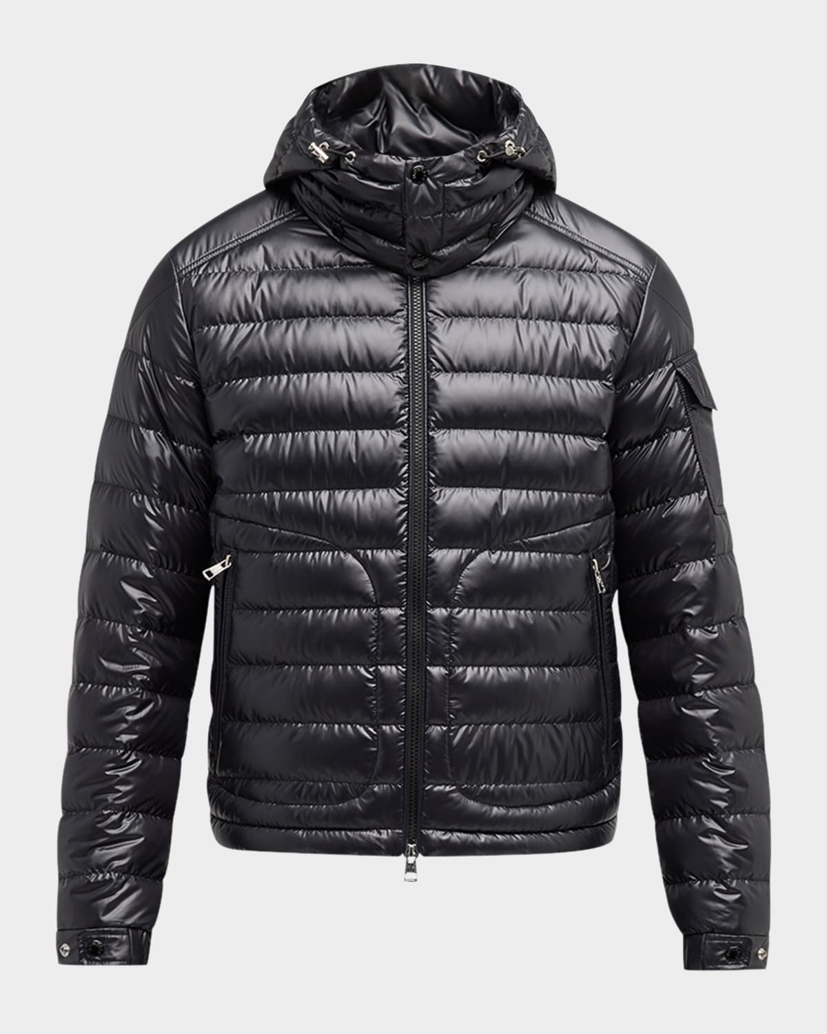 Moncler Lauros Padded Down Jacket In Black Polyester In Black