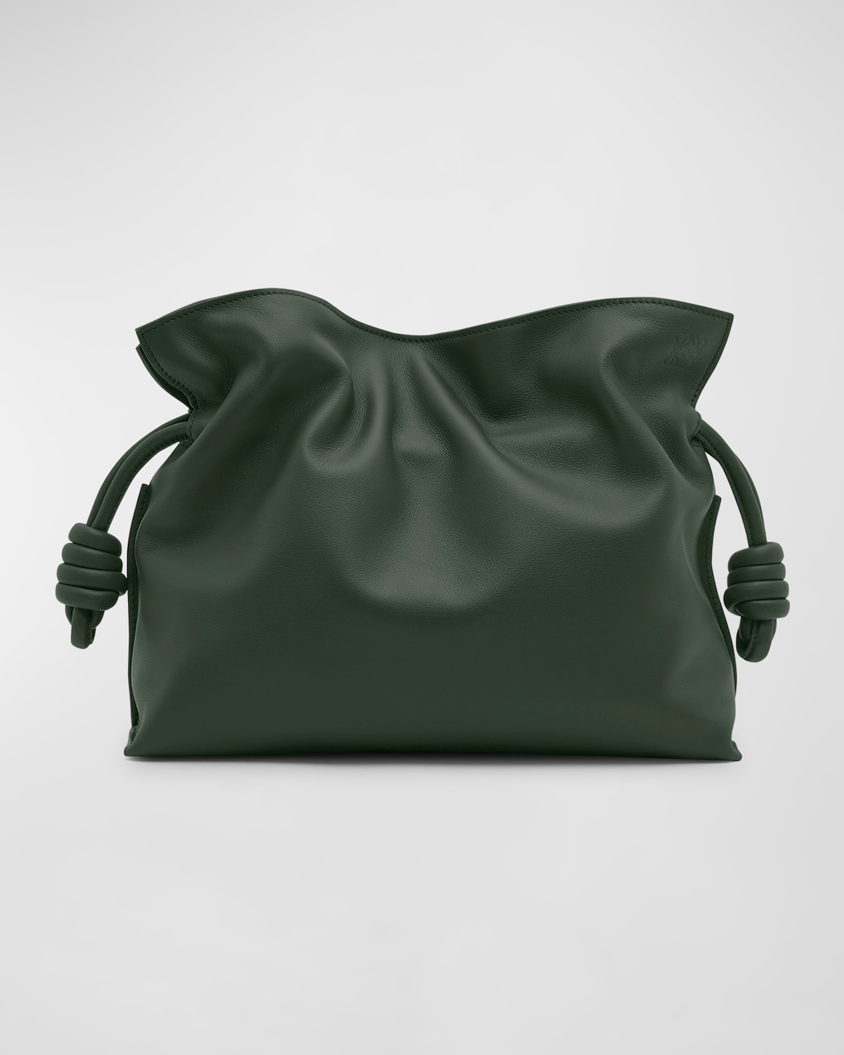 Loewe Flamenco Leather Clutch Bag In 1100 Black