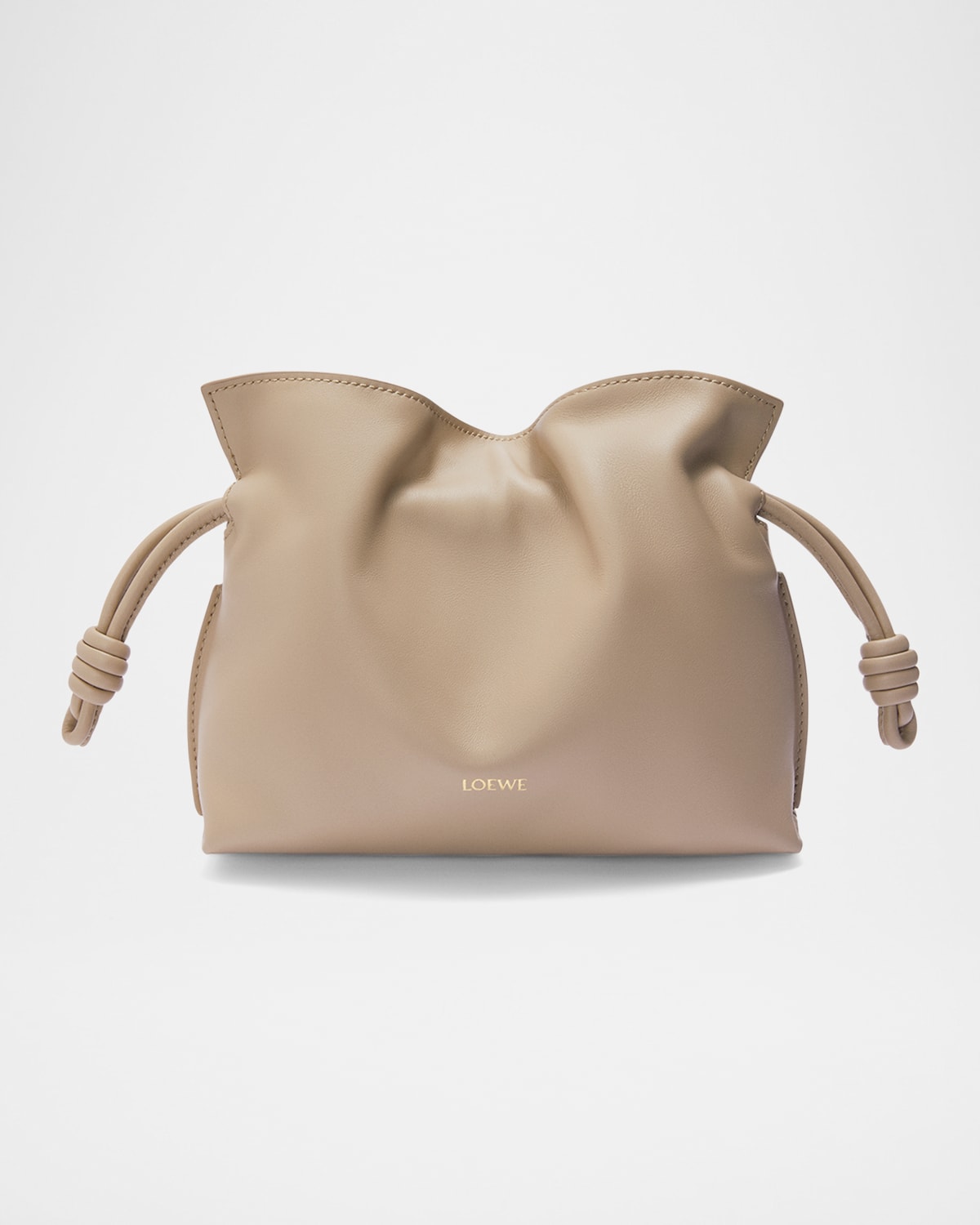 Loewe Flamenco Mini Clutch Bag In Napa Leather In Sand