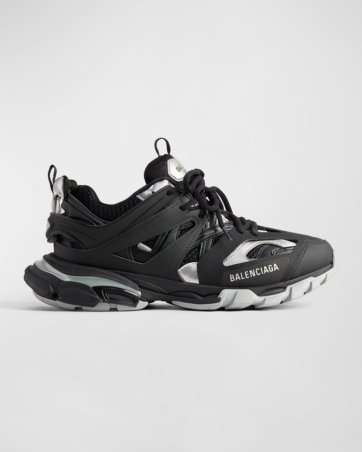 Balenciaga Track Sneakers In Black Silver | ModeSens