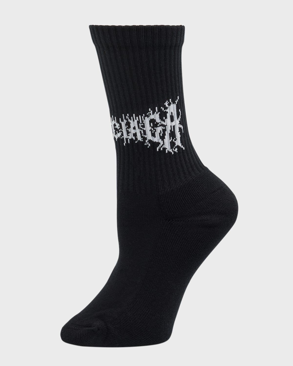 Shop Balenciaga Diy Metal Outline Socks In 1077 Black/white