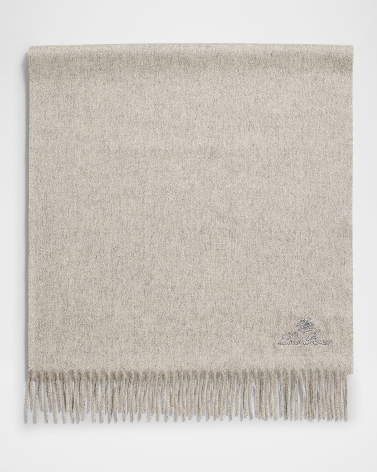 Loro Piana Men's Grande Unita Cashmere Scarf In Silver Marble Melange