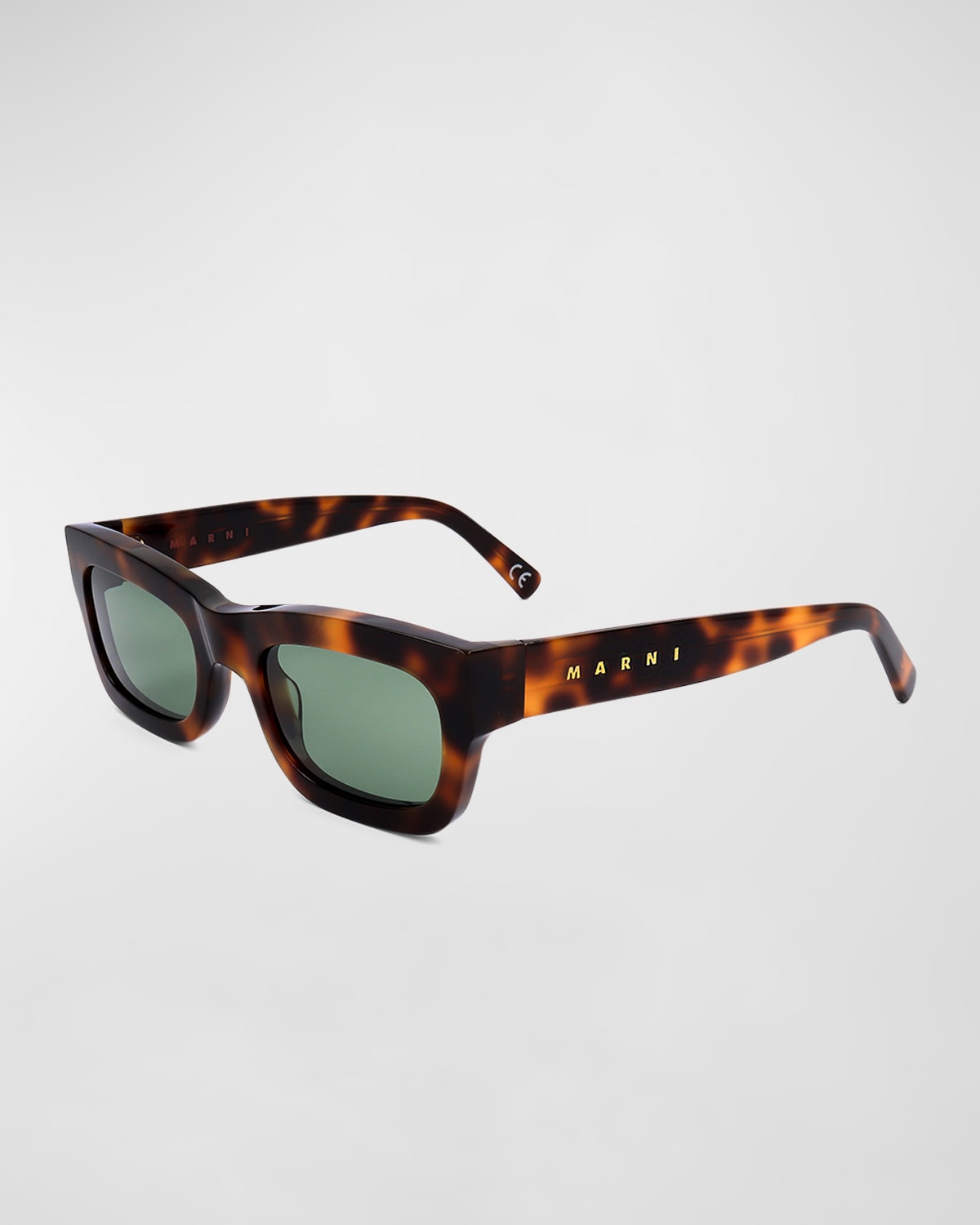 Logo Acetate Rectangle Sunglasses