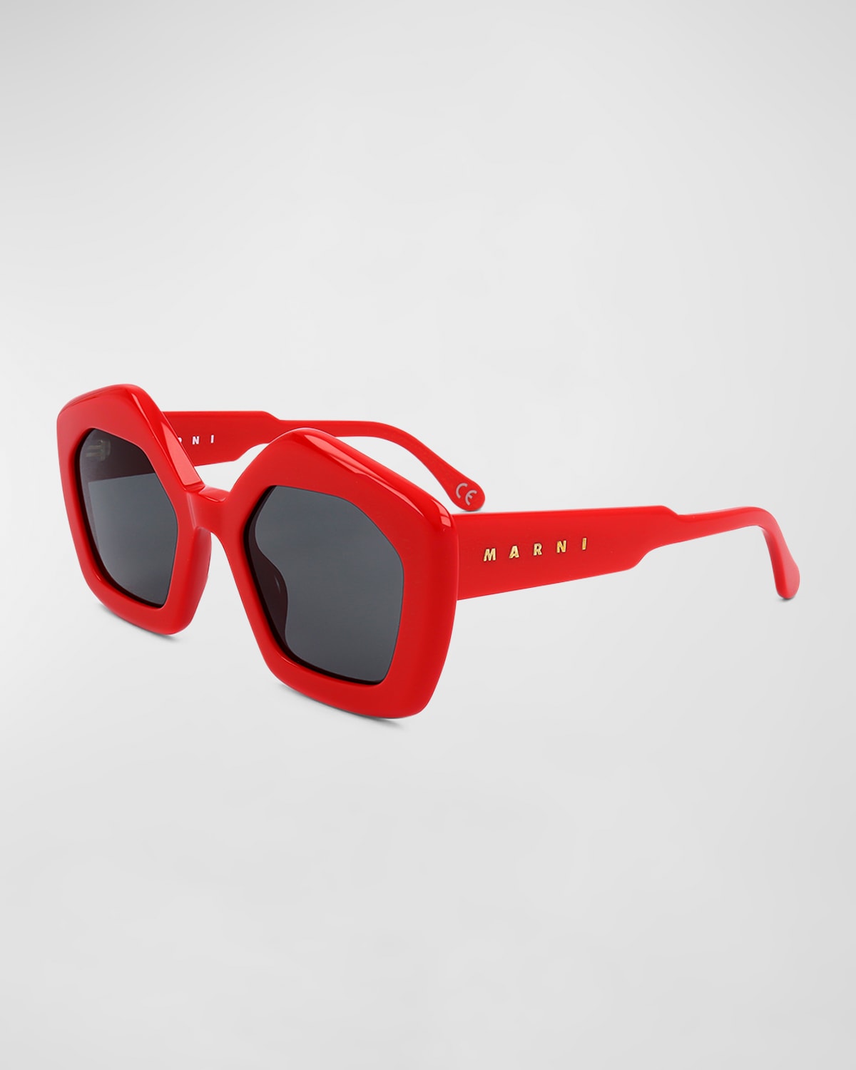 Shop Marni Logo Acetate Butterfly Sunglasses In Bordeaux