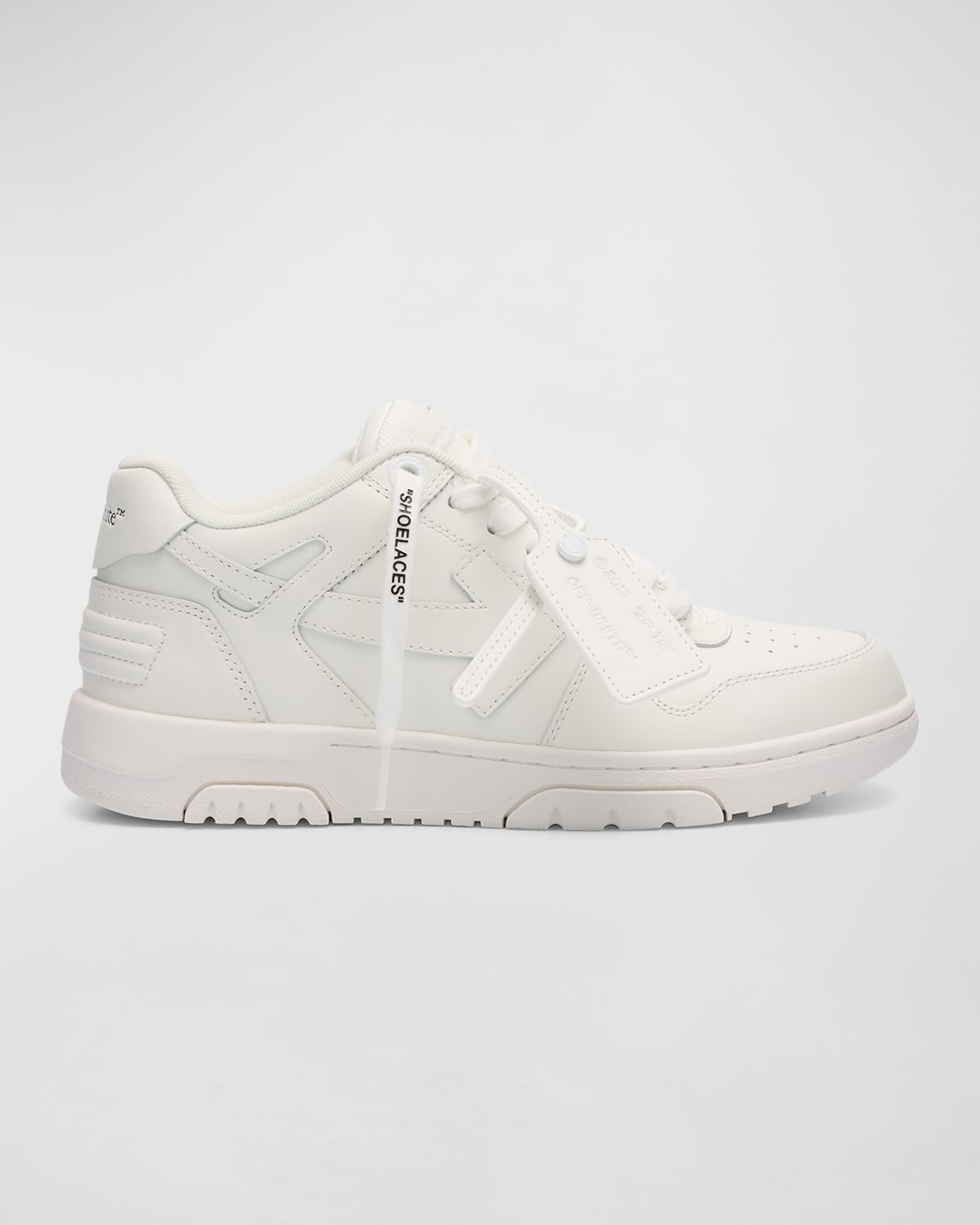 Off-white Men's Out Of Office Tonal Leather Low-top Sneakers In White White