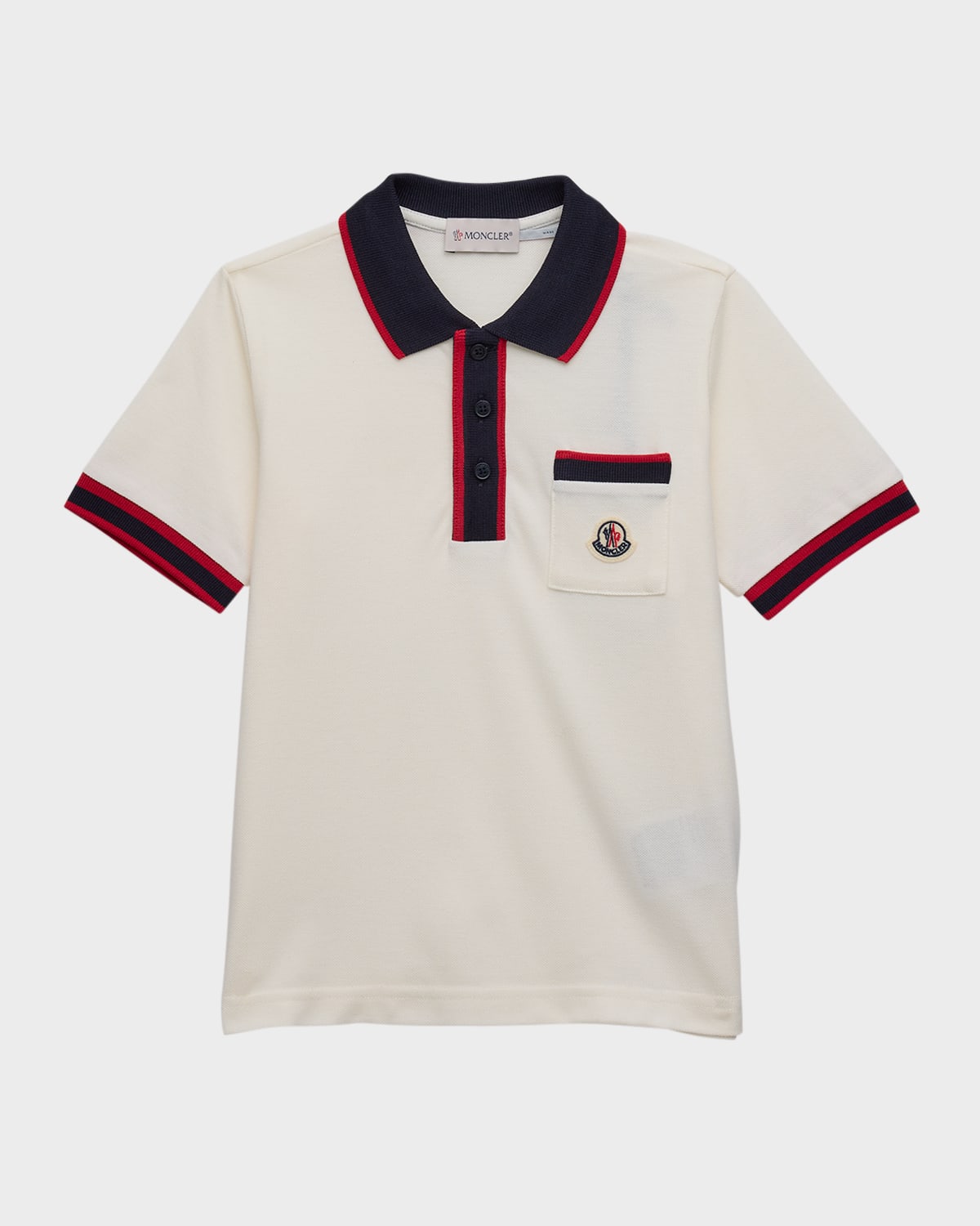 Moncler Boys' Pique Polo Shirt - Little Kid In Natural