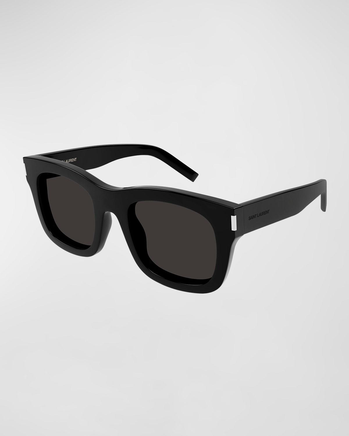 Saint Laurent New Wave Square Acetate Sunglasses In Black