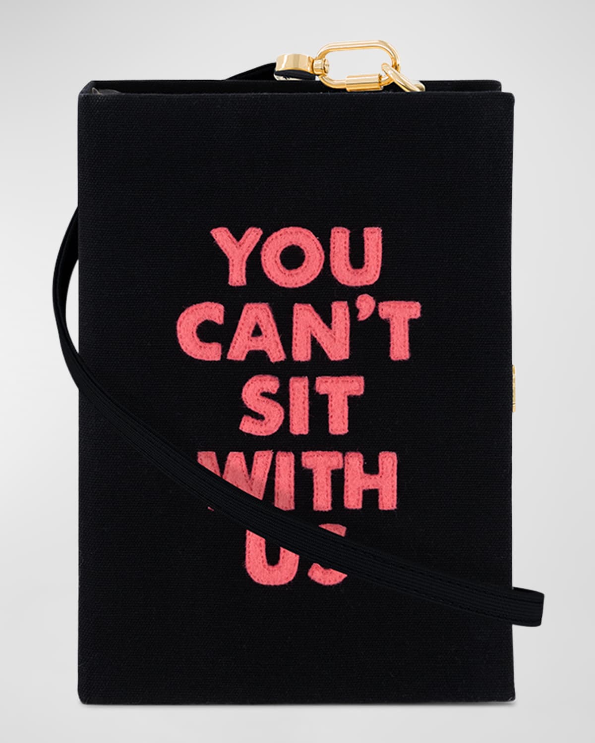 Shop Olympia Le-tan You Can't Sit With Us Book Clutch Bag In Black