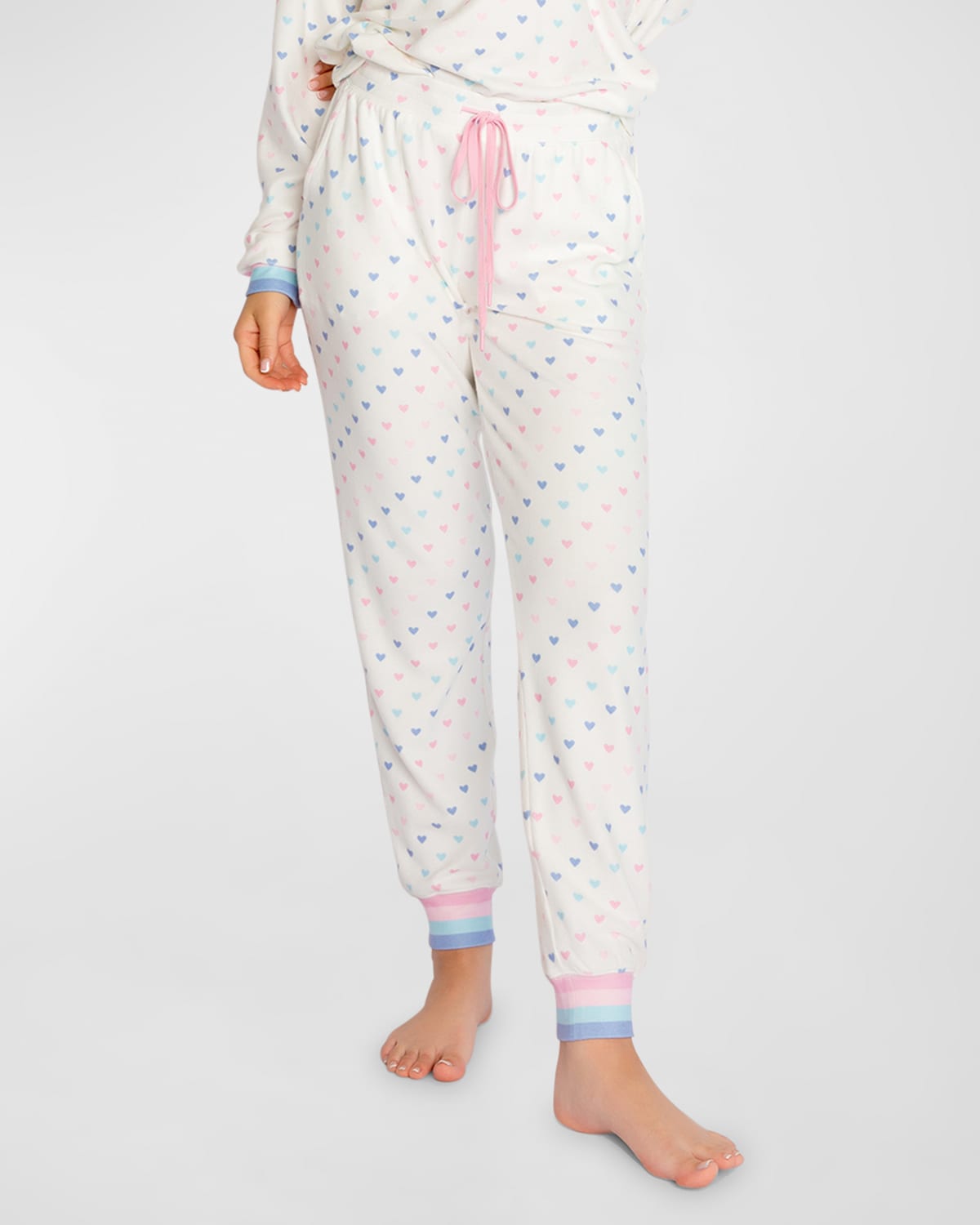 Mad Love Heart-Print Jogger Pajama Pants