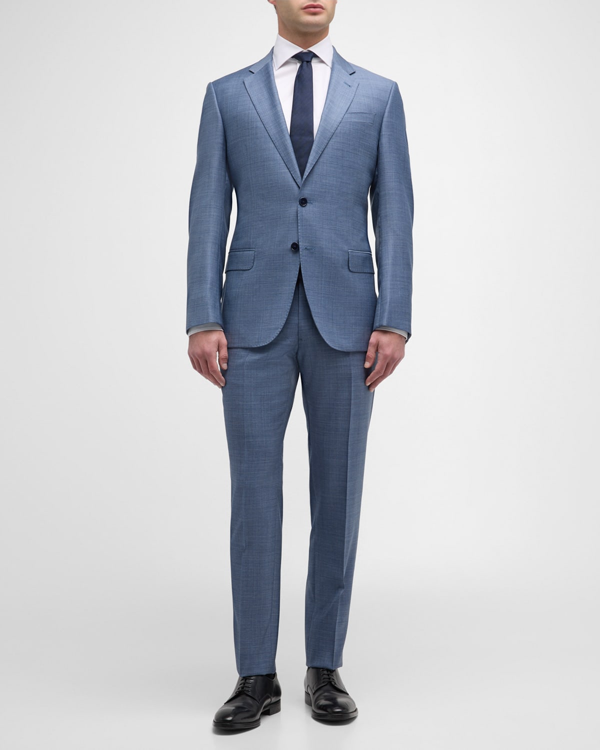 Men's Textured Wool Suit