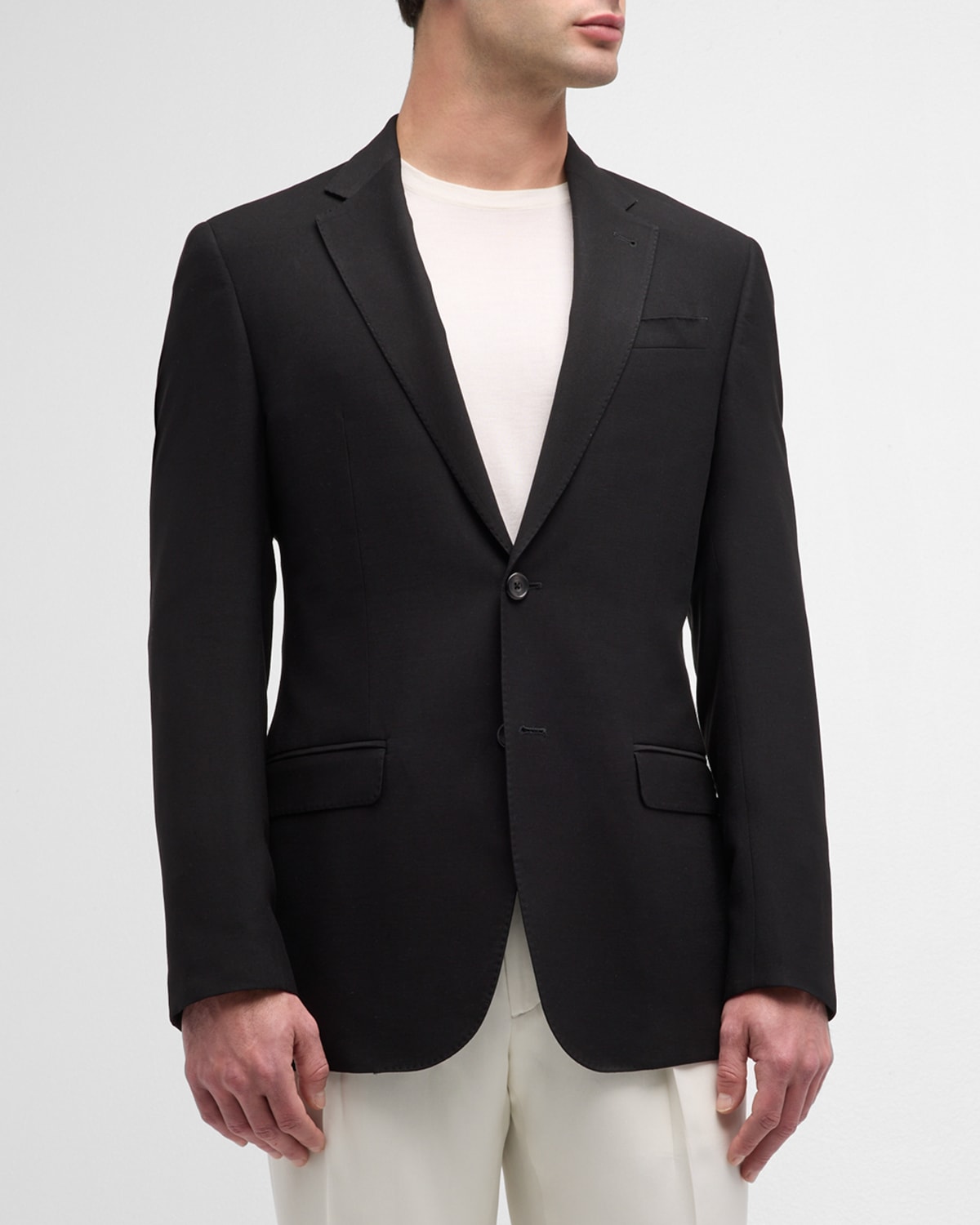 Emporio Armani Men's Solid Sport Coat In Black