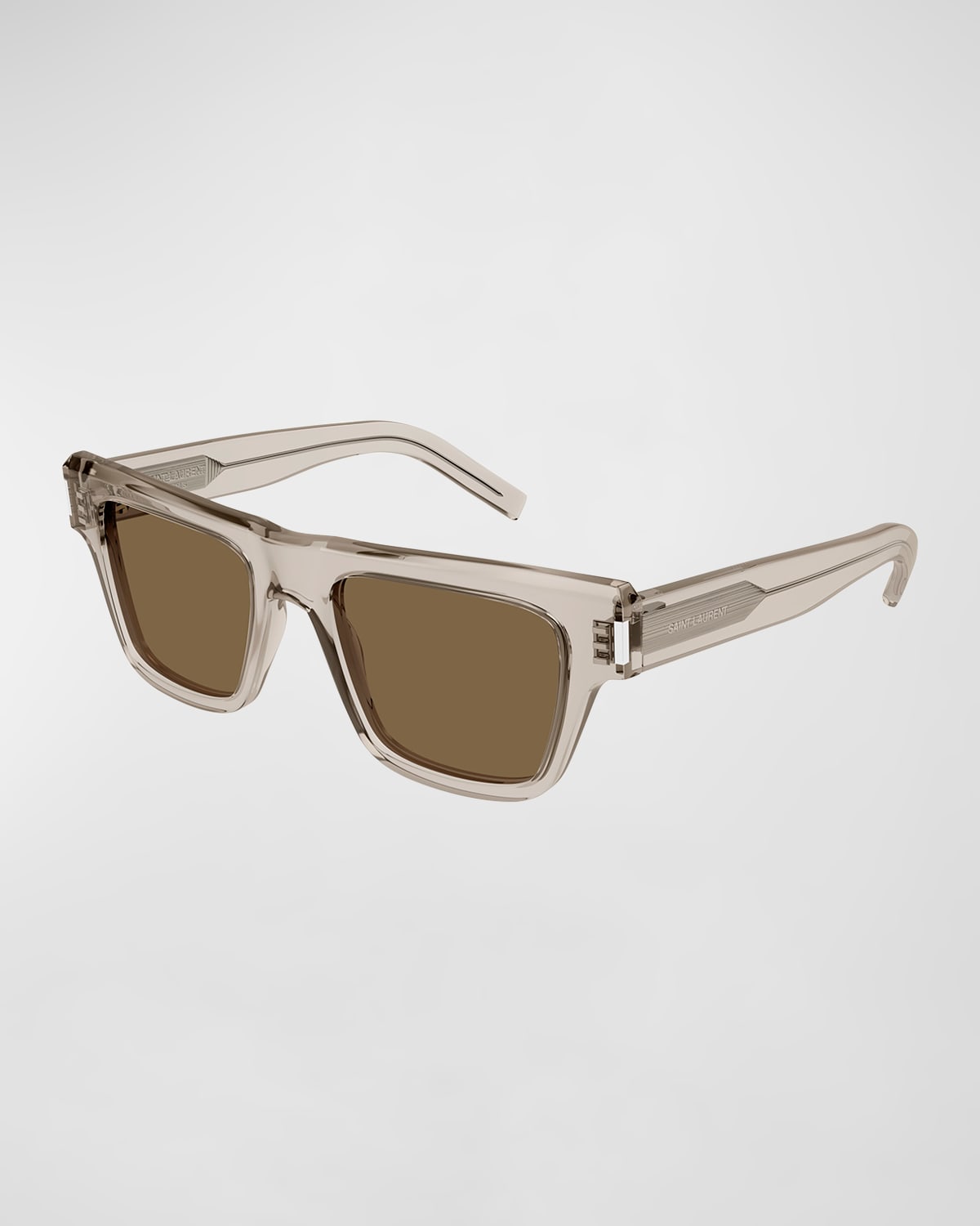 SAINT LAURENT MEN'S SL 469 ACETATE RECTANGLE SUNGLASSES