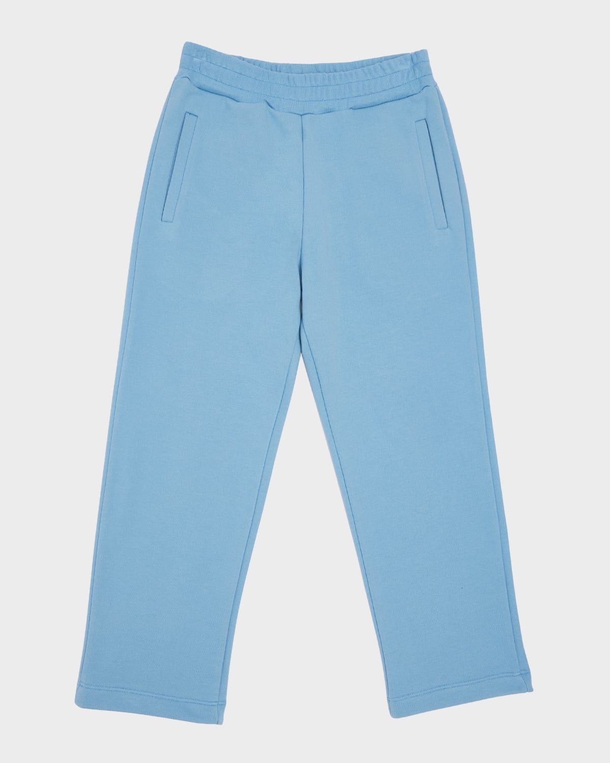 Golden Goose Kids' Girl's Journey Embroidered Wide-leg Sweatpants In Windward Blue