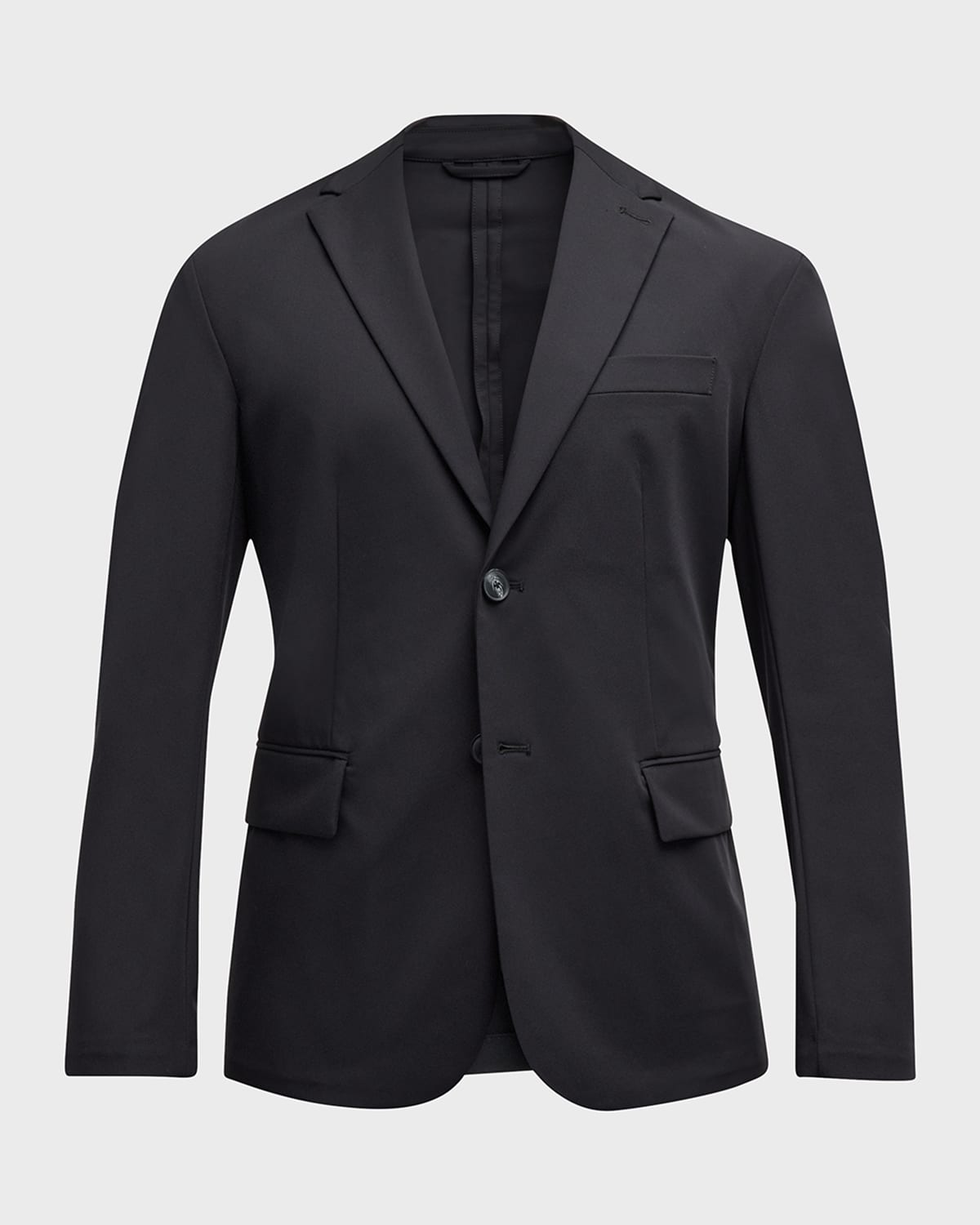 Emporio Armani Technical Nylon Stretch Regular Fit Sport Coat In Black