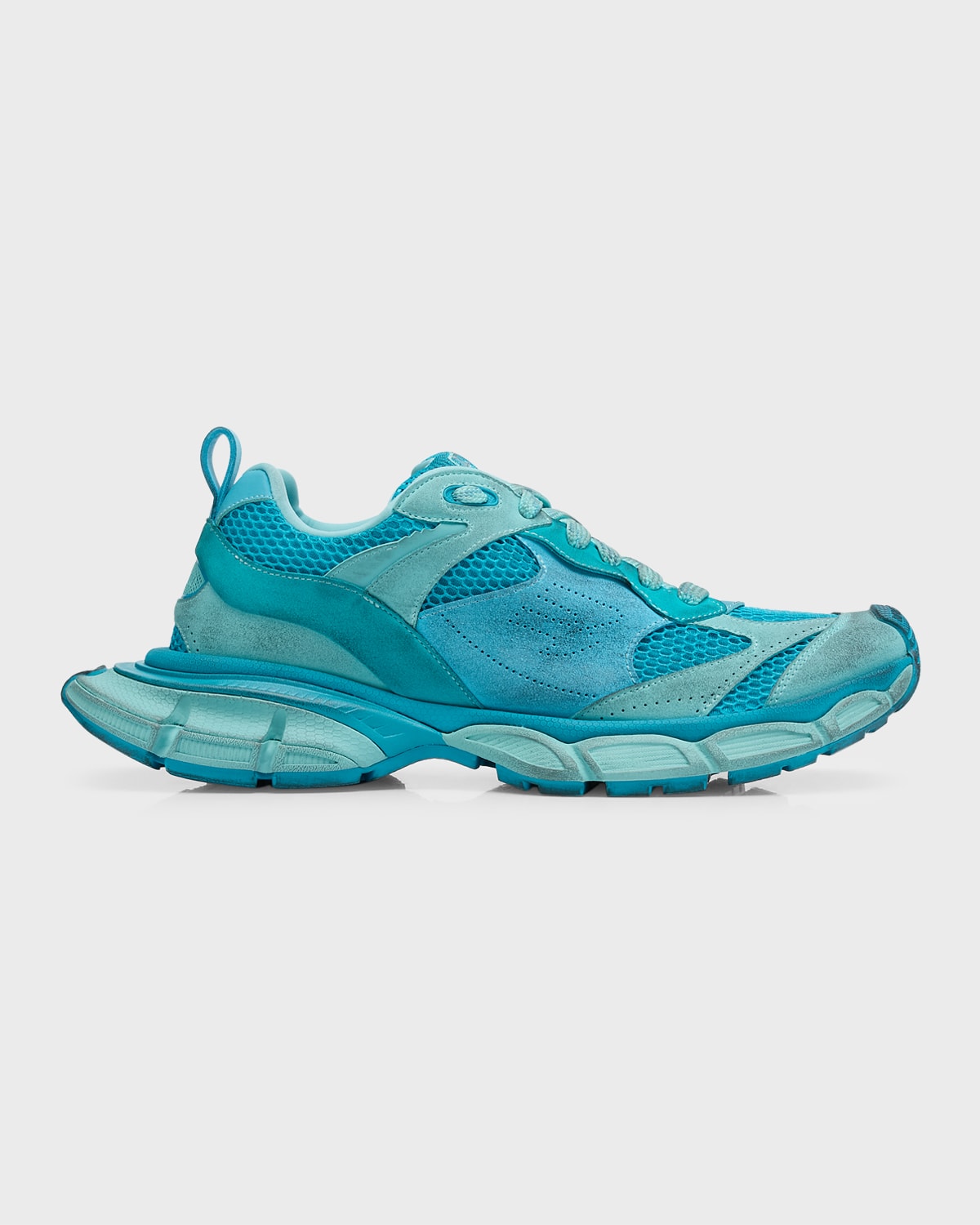Shop Balenciaga Men's 3xl Mesh Runner Sneakers In 4040 Blue Mix
