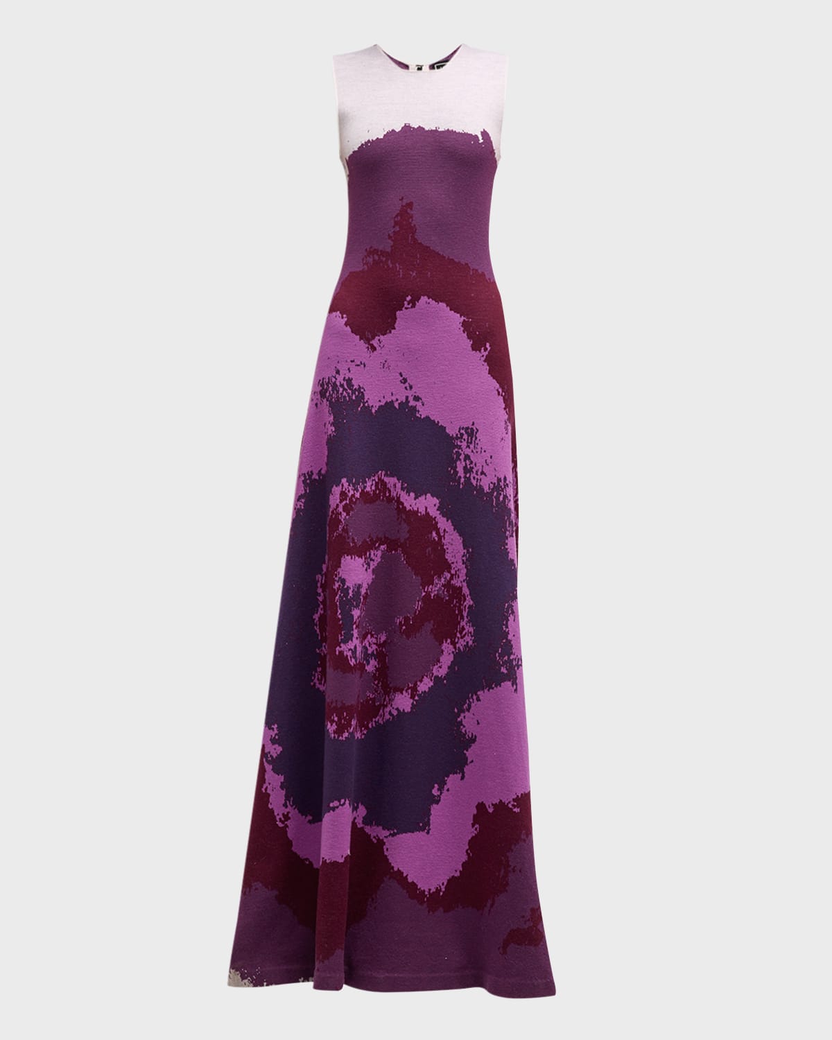 Jonathan Cohen Jacquard Knit Poppy Motif Dress In Purple