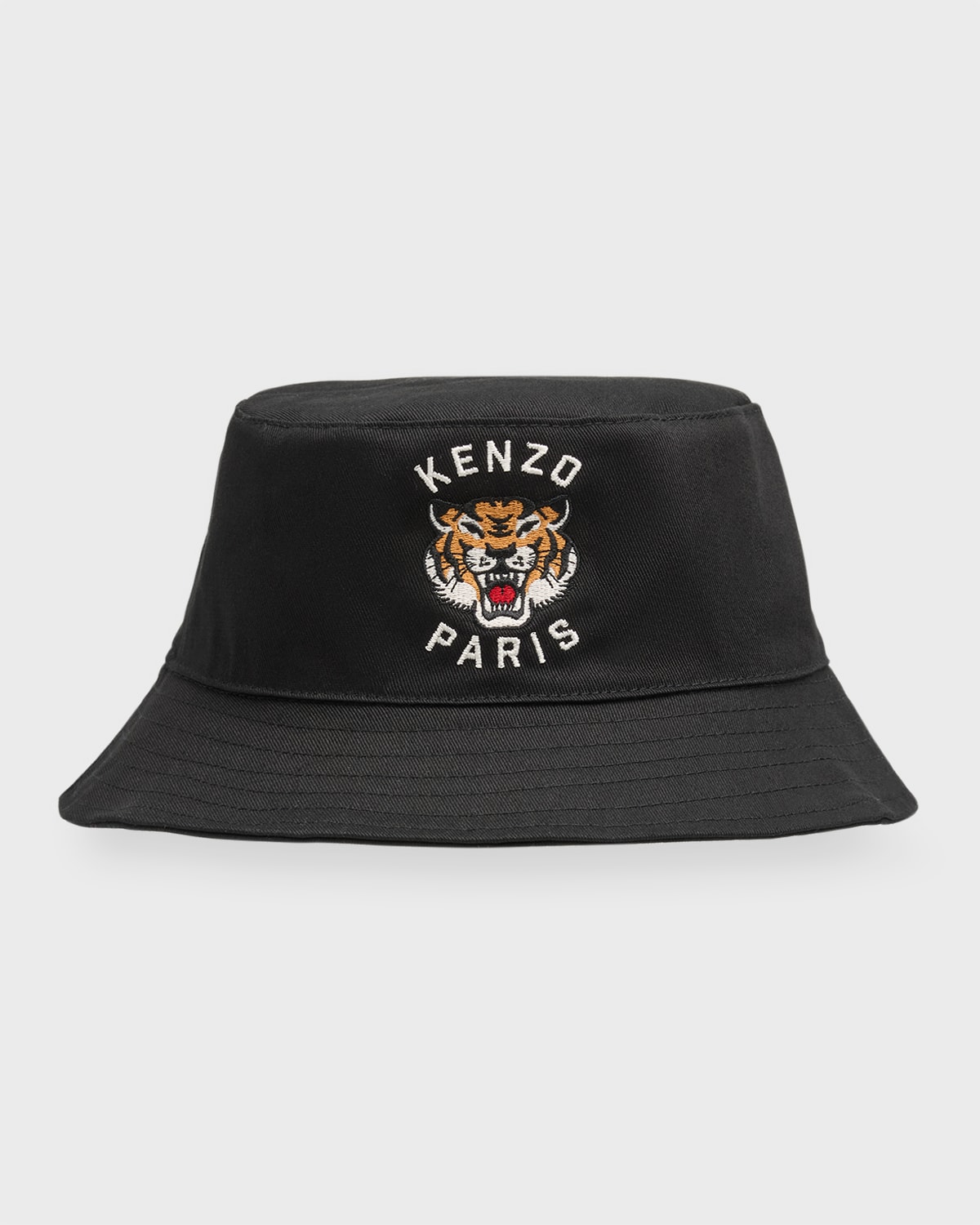 Kenzo Men's Embroidered Logo Bucket Hat In Black