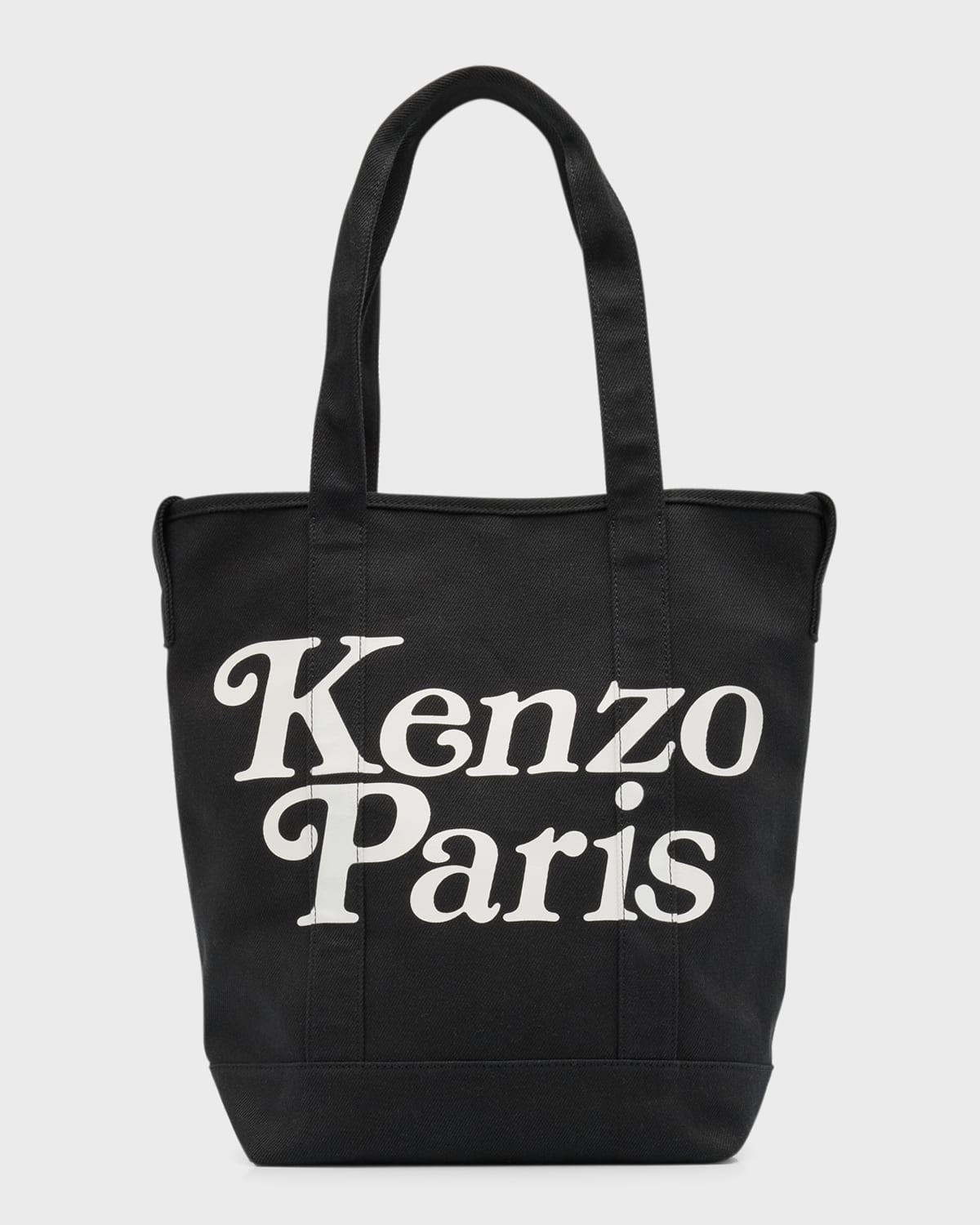 Shop Kenzo Men's Cotton Logo Tote Bag In Black