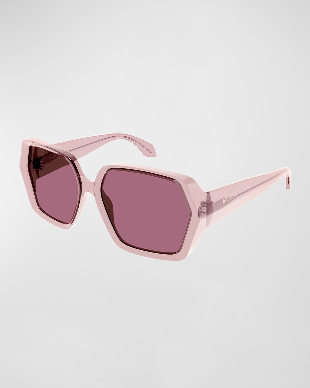 Alaïa Logo Acetate Butterfly Sunglasses In Pink