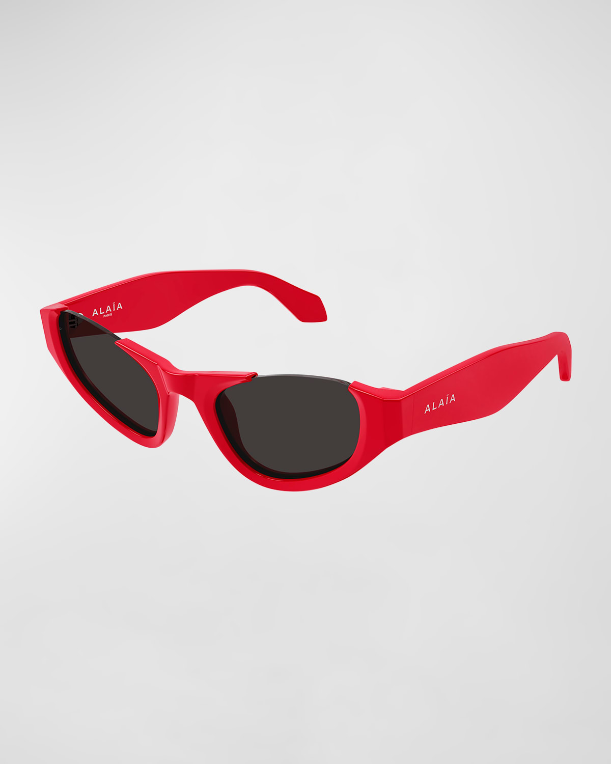 Alaïa Semi-rimmed Acetate Cat-eye Sunglasses In Red