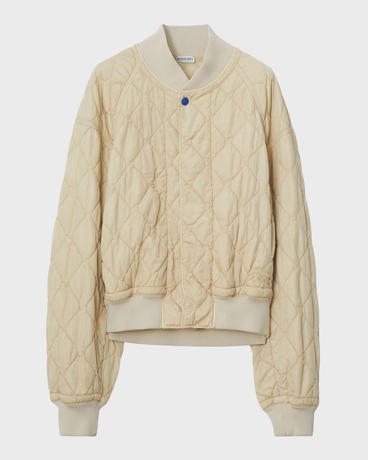 Burberry Quilted Oversized Bomber Jacket In Soap