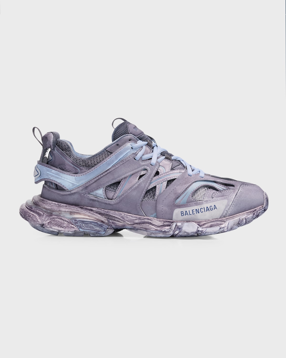 Shop Balenciaga Men's Track Mesh Fashion Sneakers In 4400 Faded Blu