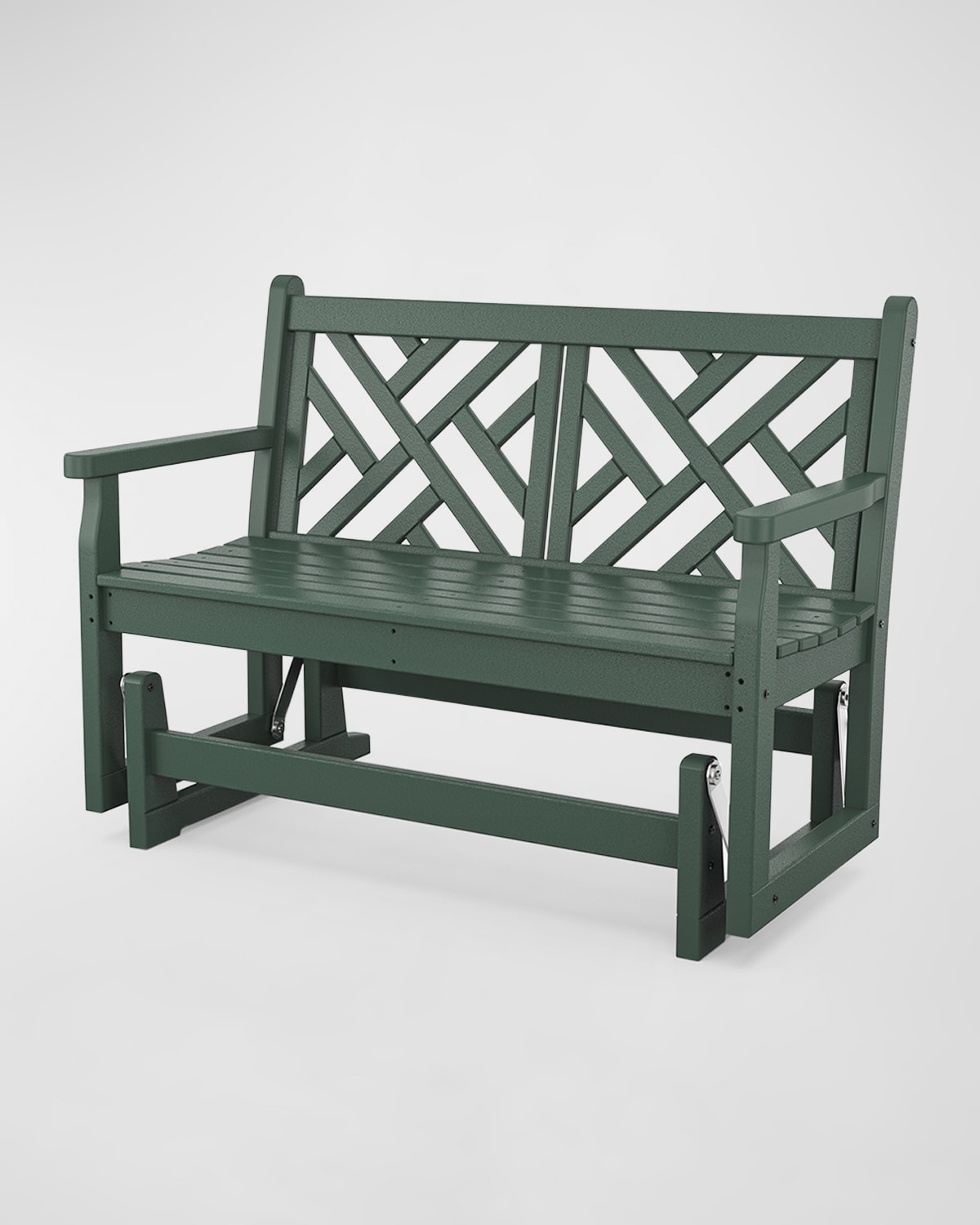 Polywood Chippendale 48" Outdoor Glider In Green