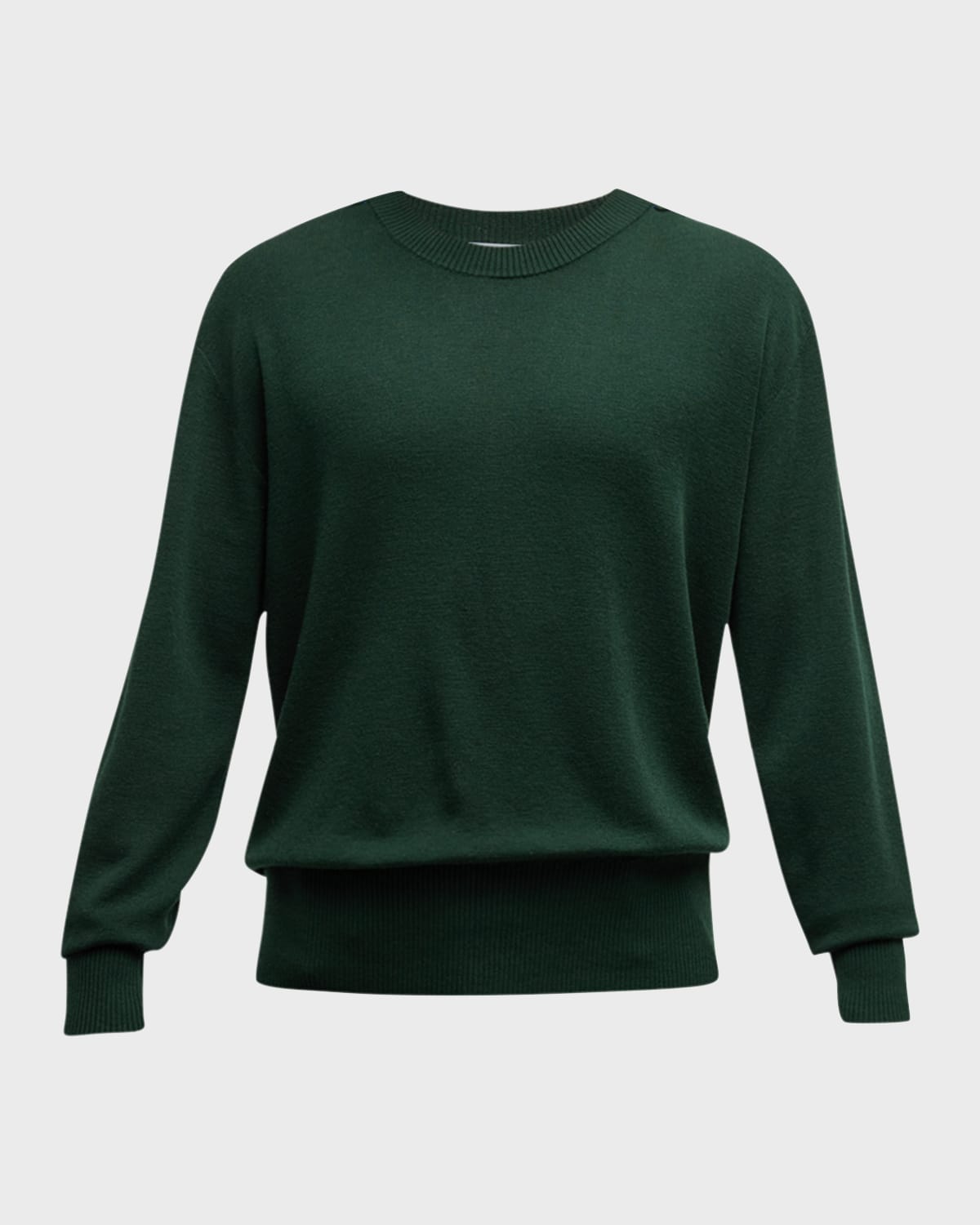 Shop Burberry Men's Wool Drop-shoulder Sweater In Ivy