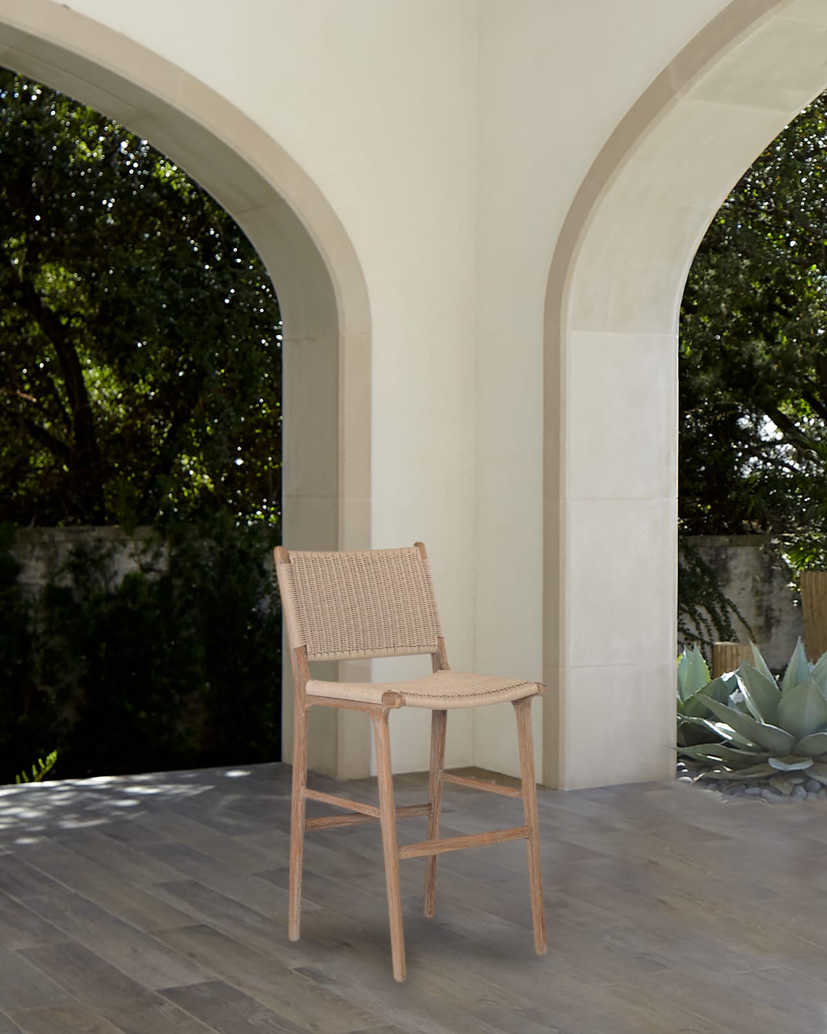 Sunset West Sedona Cushionless Bar Stool In Neutral