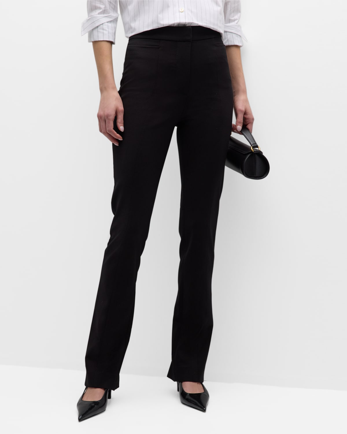 Totême Bootcut Evening Trousers In Black