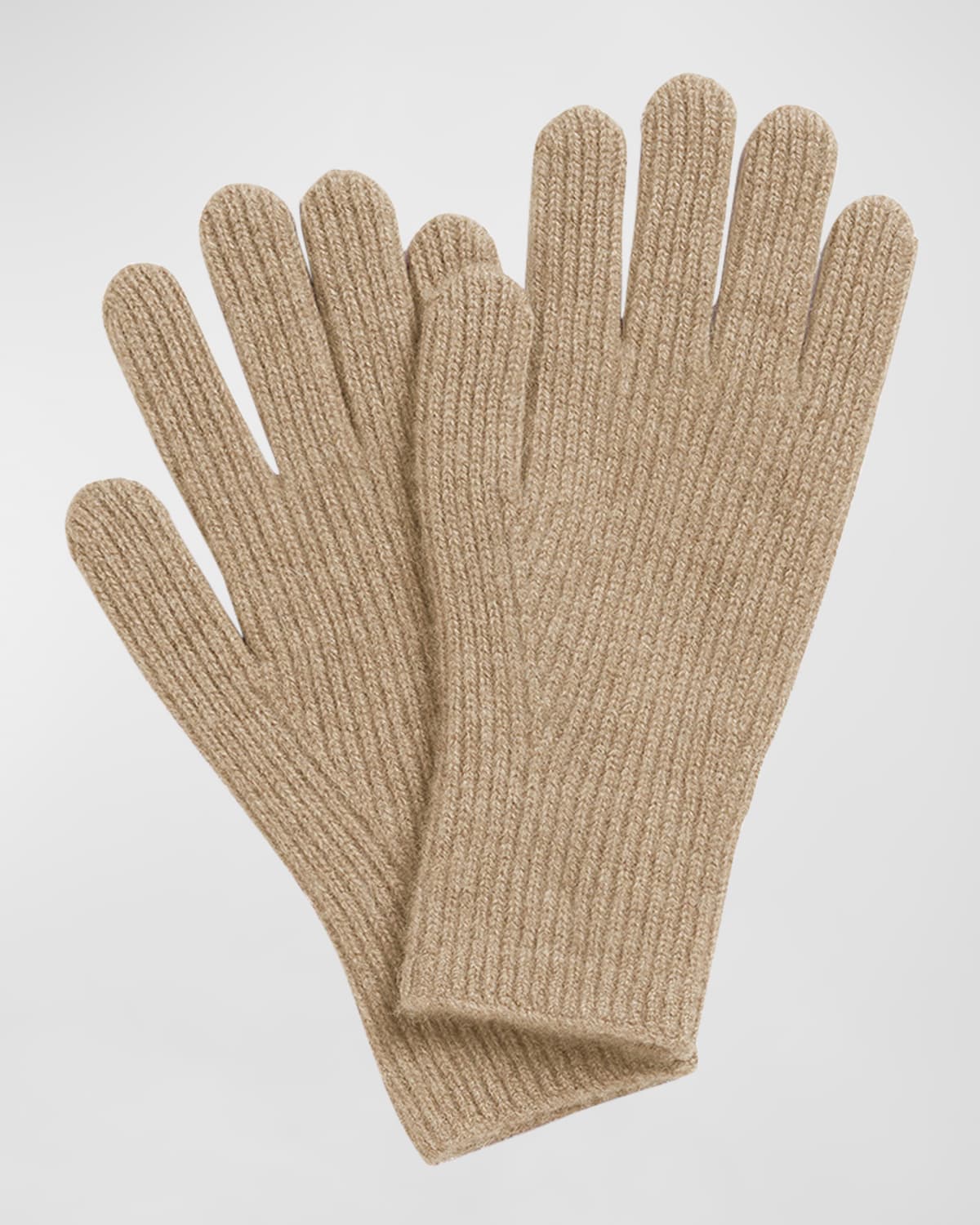 Totême Ribbed Cashmere Gloves In Biscuit 091