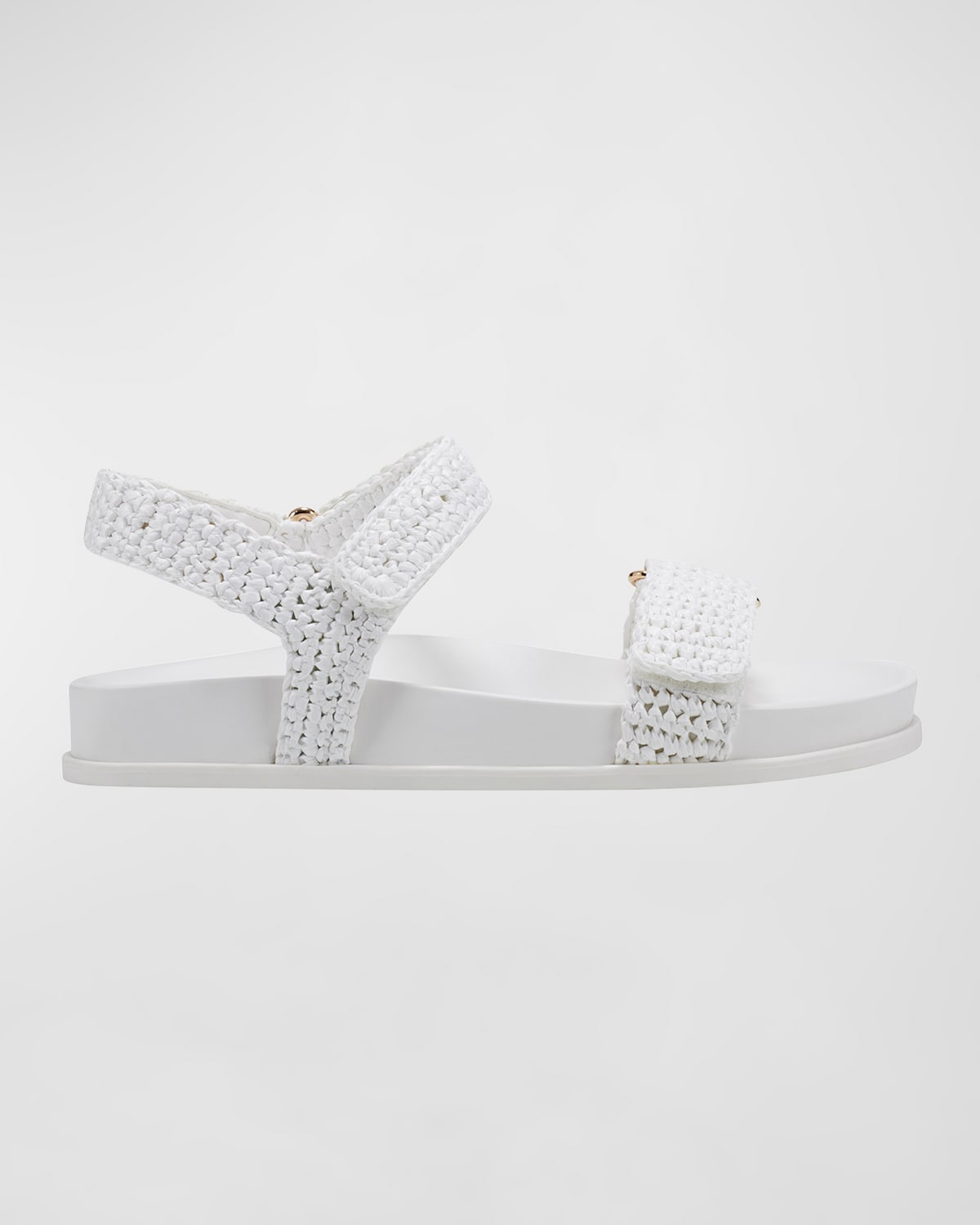 Shop Marc Fisher Ltd Raffia Dual-grip Comfort Sandals In Ivory