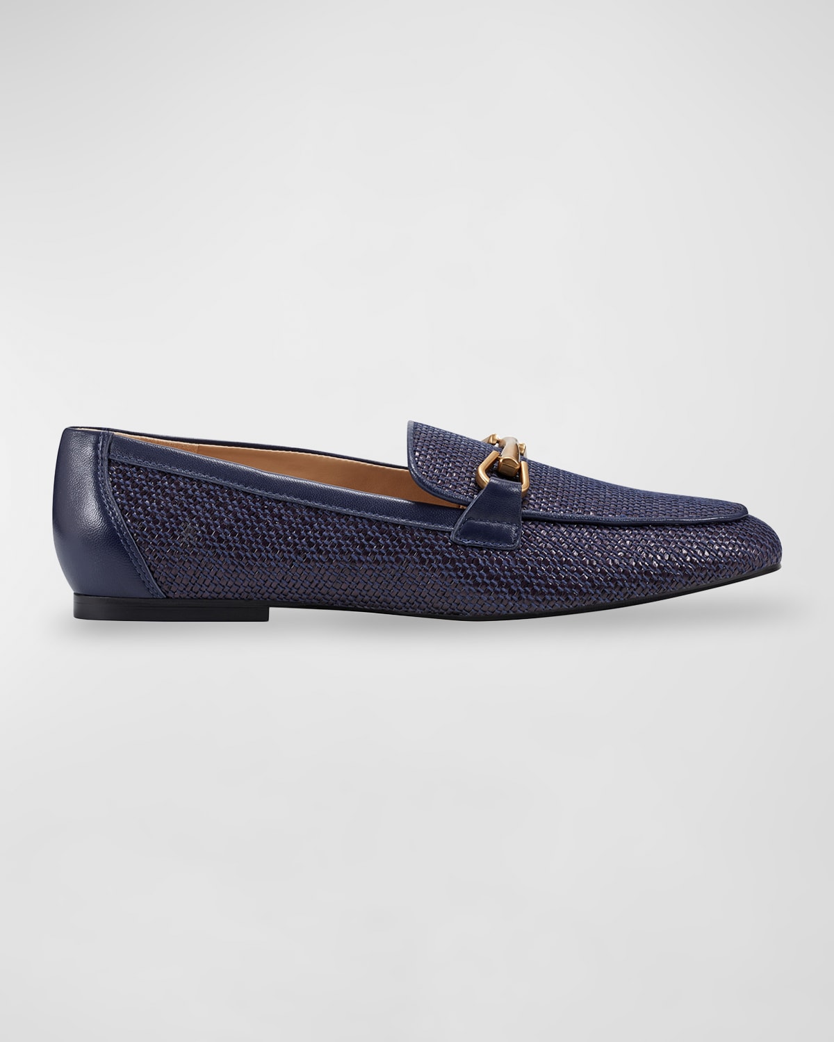 Marc Fisher Ltd Leather Bit Slip-on Loafers In Dark Blue