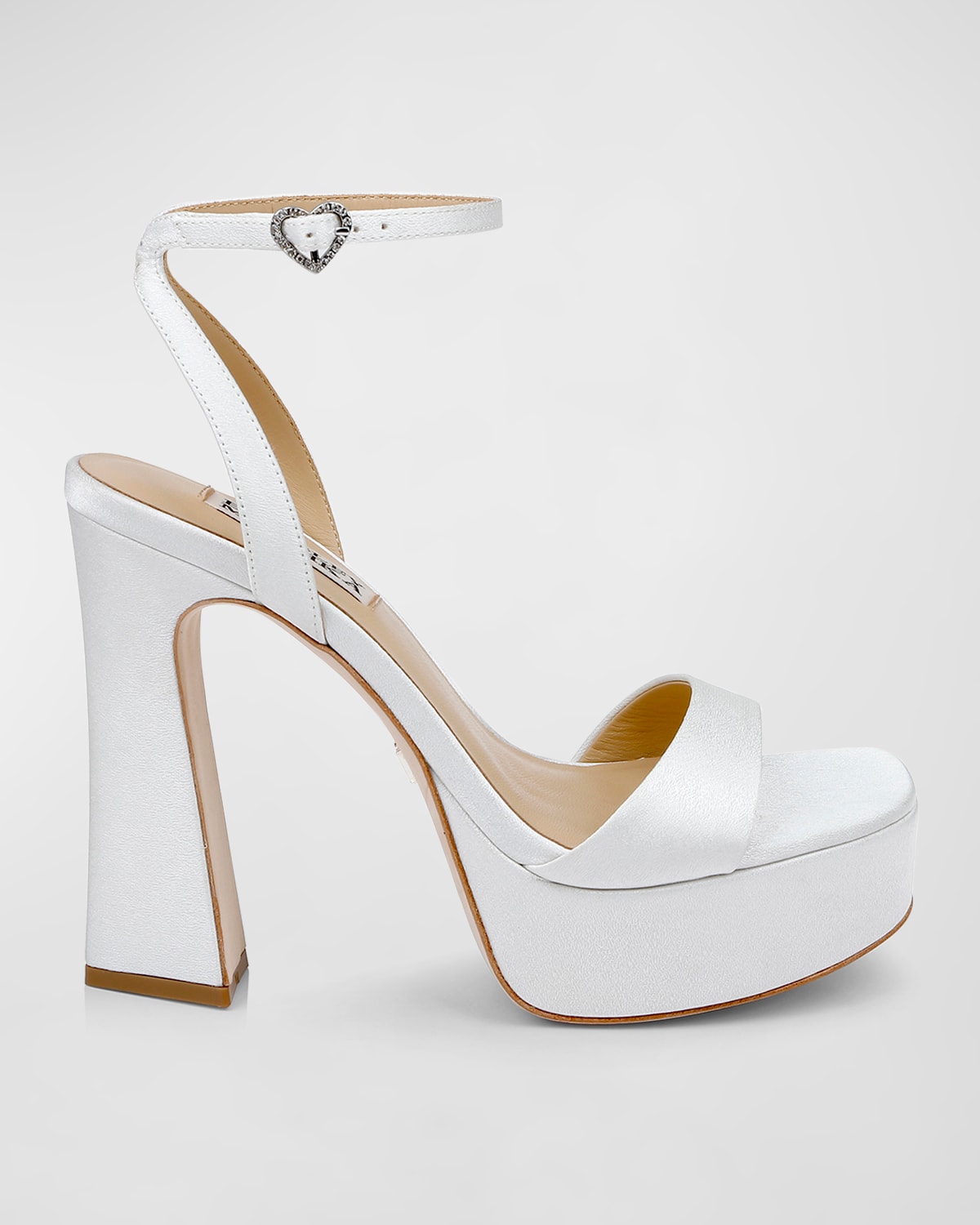 Caia Crystal Heart Platform Sandals