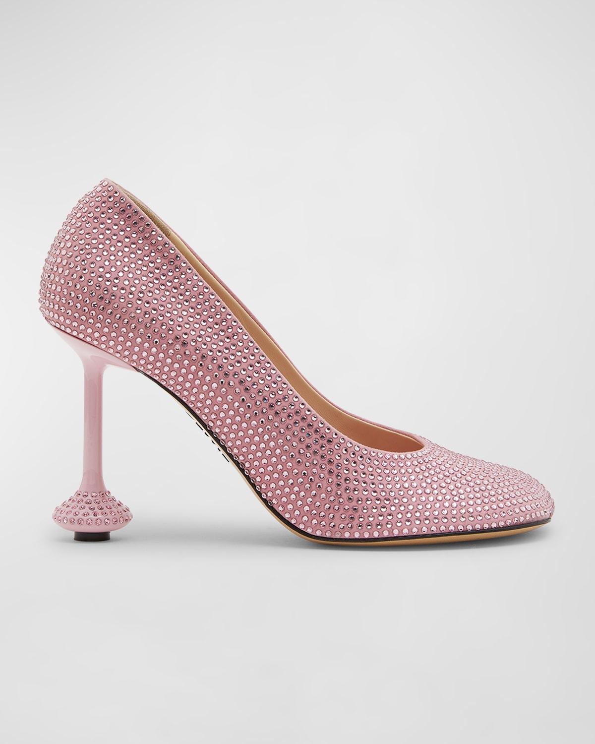 Shop Loewe Toy Strass Leather Pumps In Bonbon