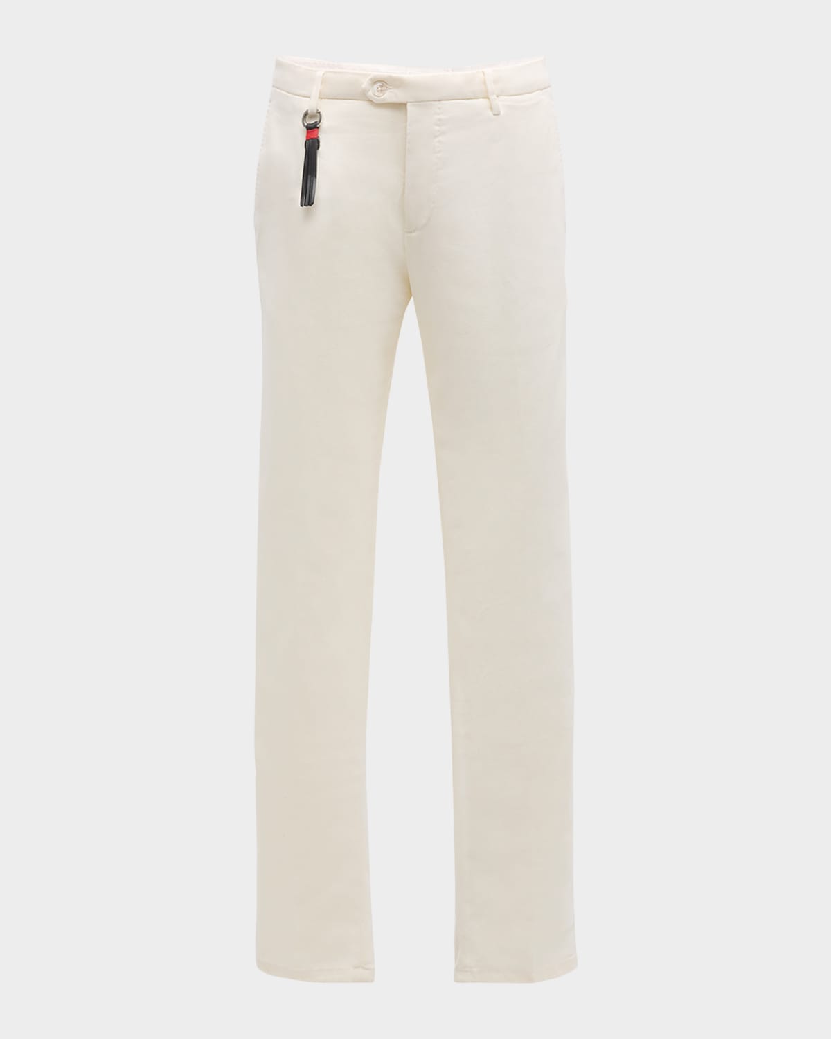 Marco Pescarolo Men's Luxe Twill Chino Trousers In White