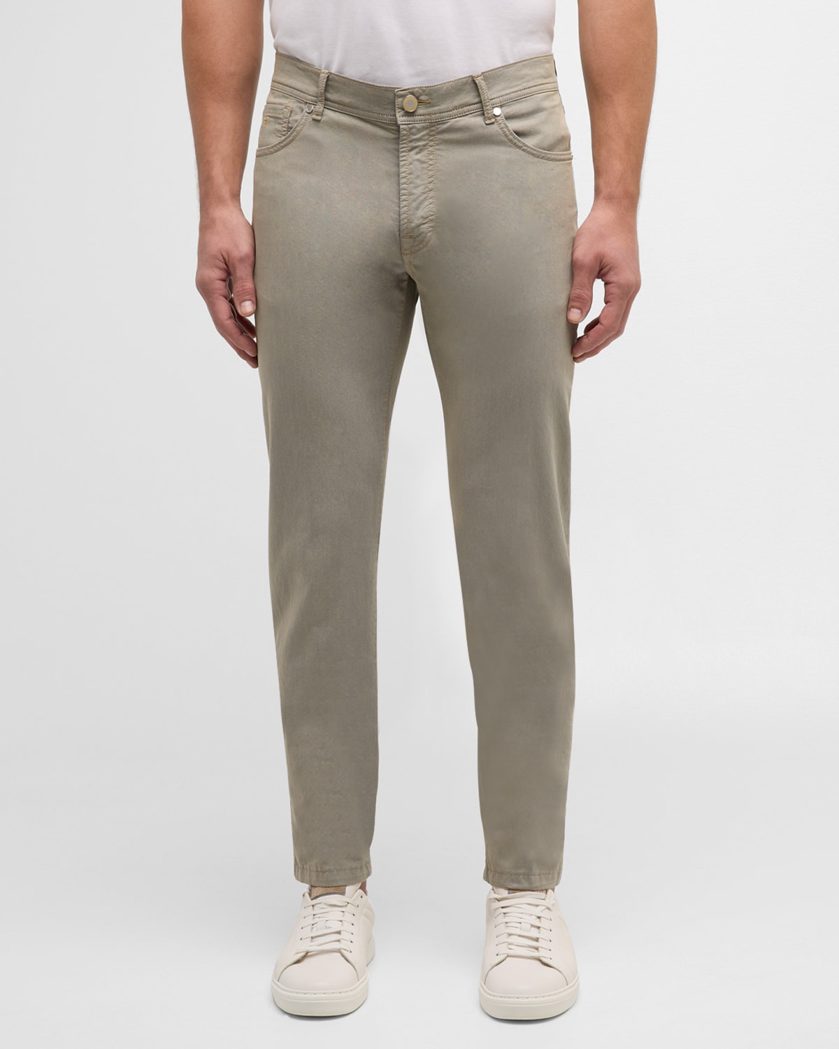 Shop Marco Pescarolo Men's Solaro 5-pocket Pants In Grey Mix