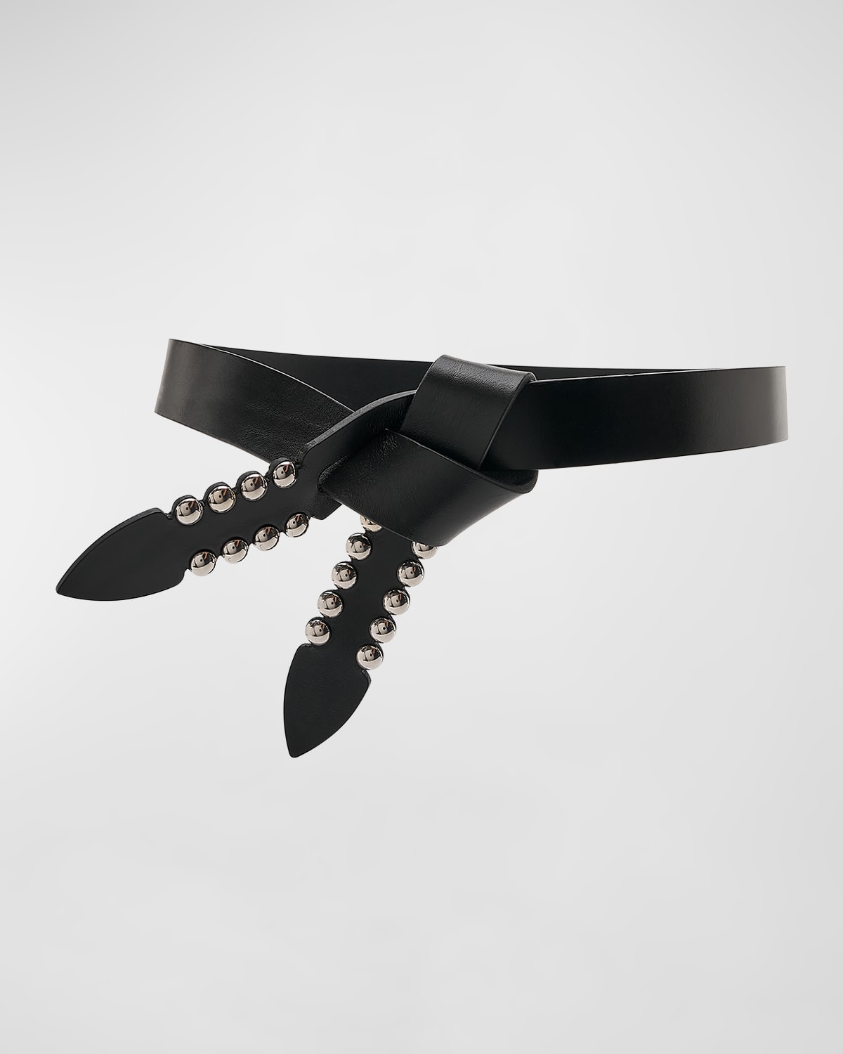 Shop Isabel Marant Lecce Bubble Leather Belt In Black Silver